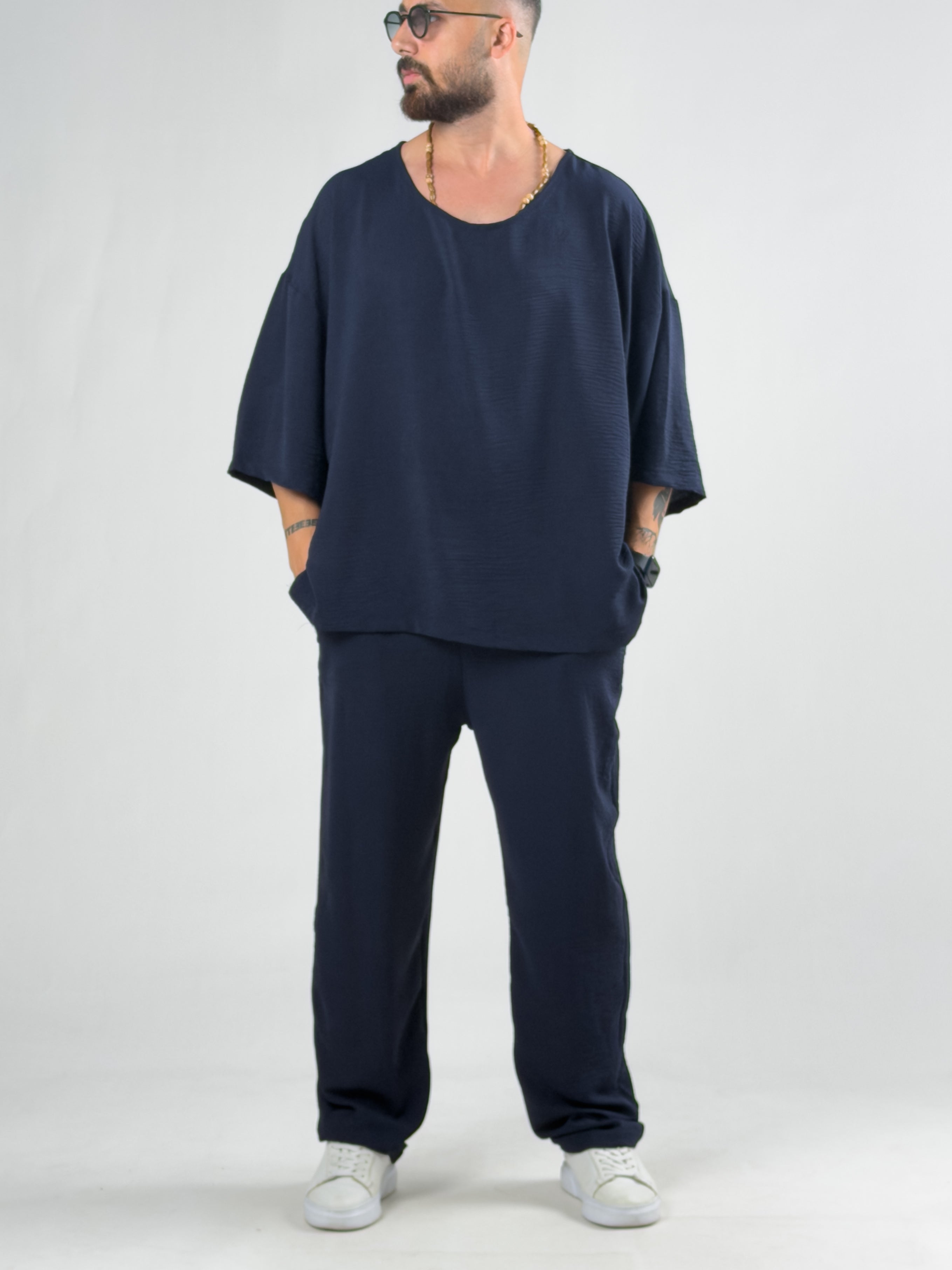 Oversize Lacivert Keten Takım COC3204