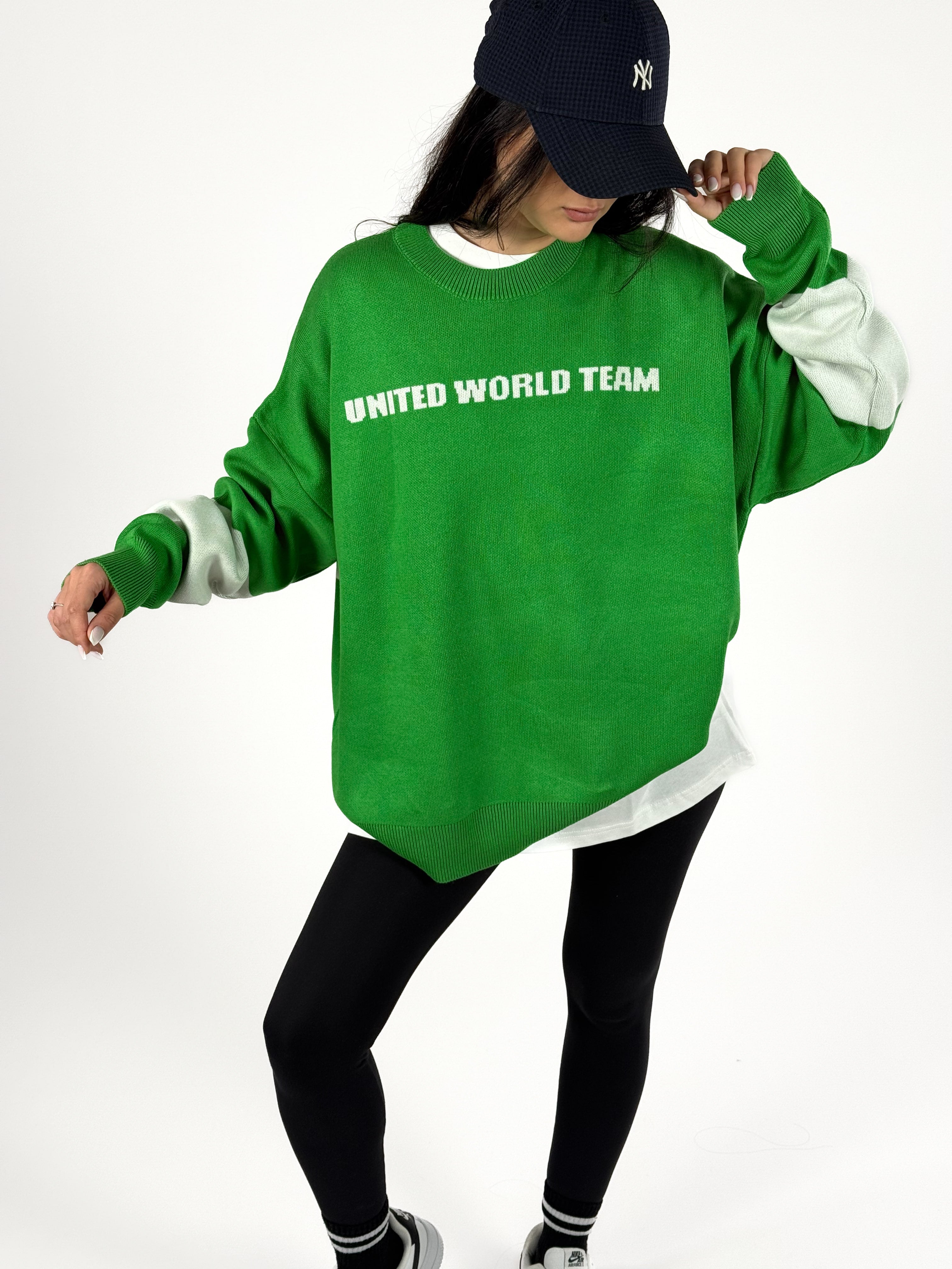 Oversize New York Kadın Triko Sweat COC1179