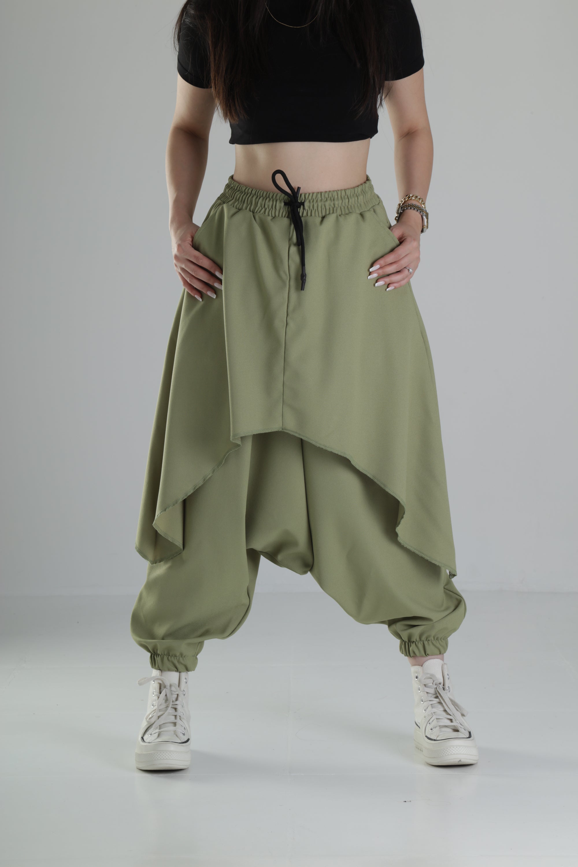 Oversize Şalvarlı Haki Jogger Pantolon COC1478