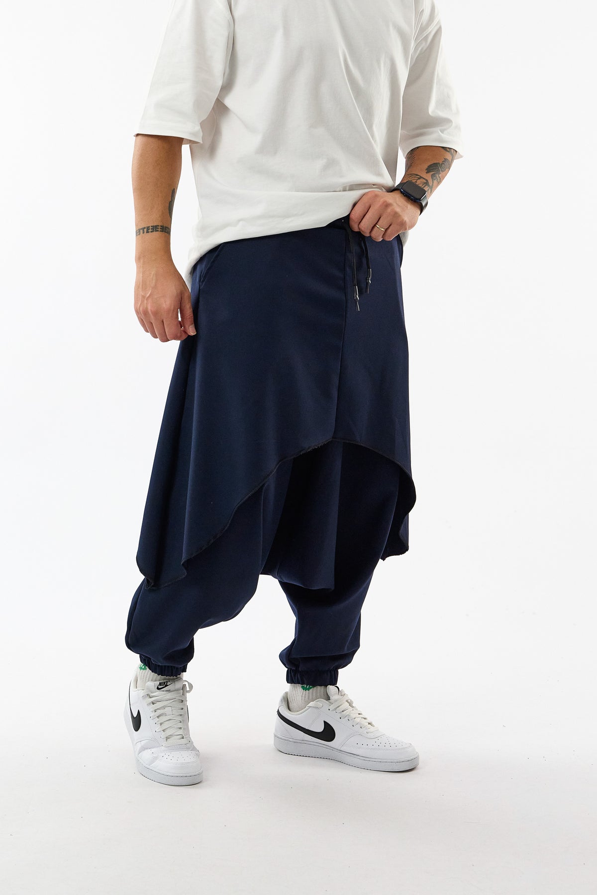 Oversize Şalvarlı Samurai Lacivert Erkek Pantolon COC3690