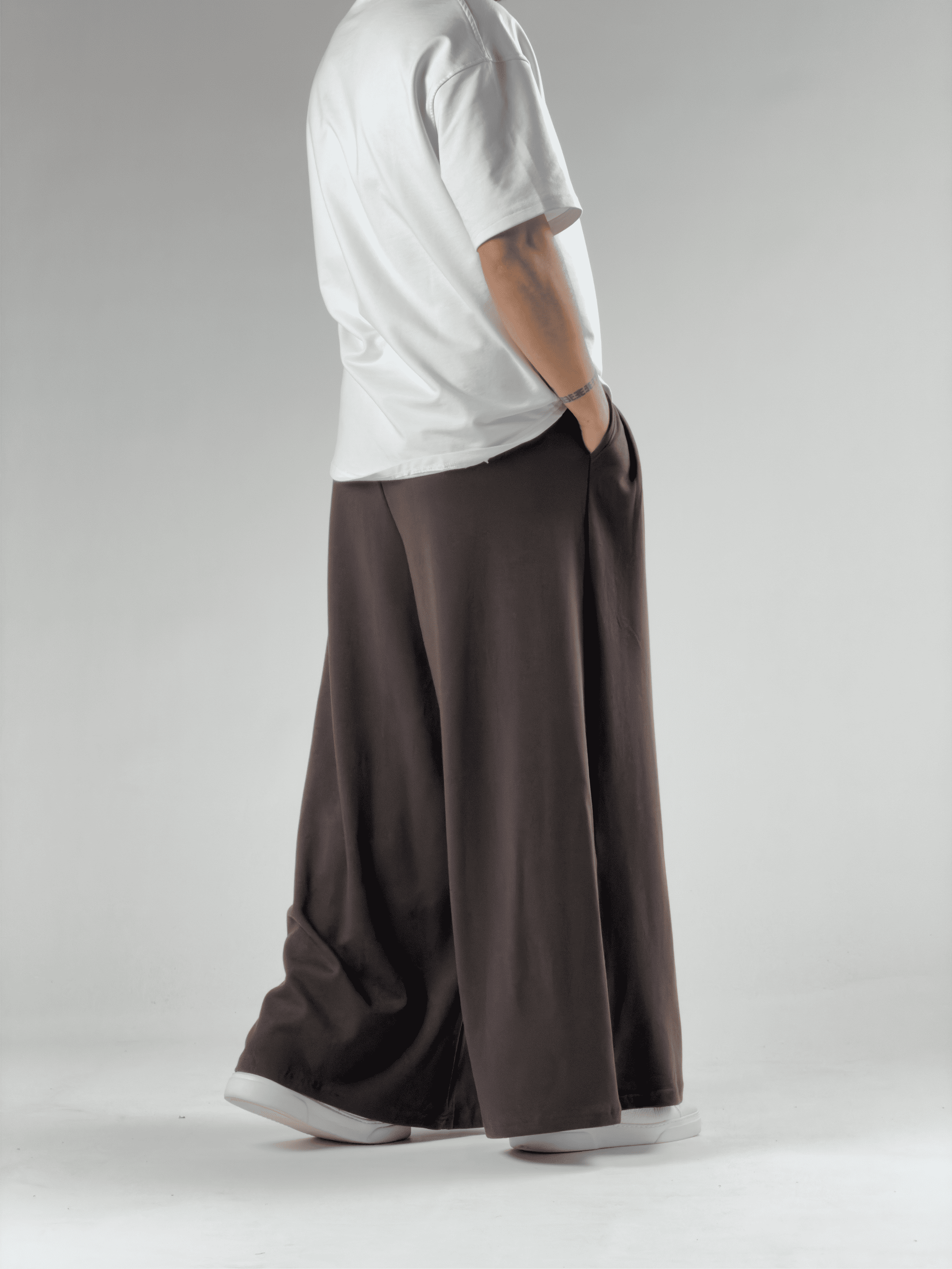 Oversize Samurai Kahve Erkek Pantolon COC2907