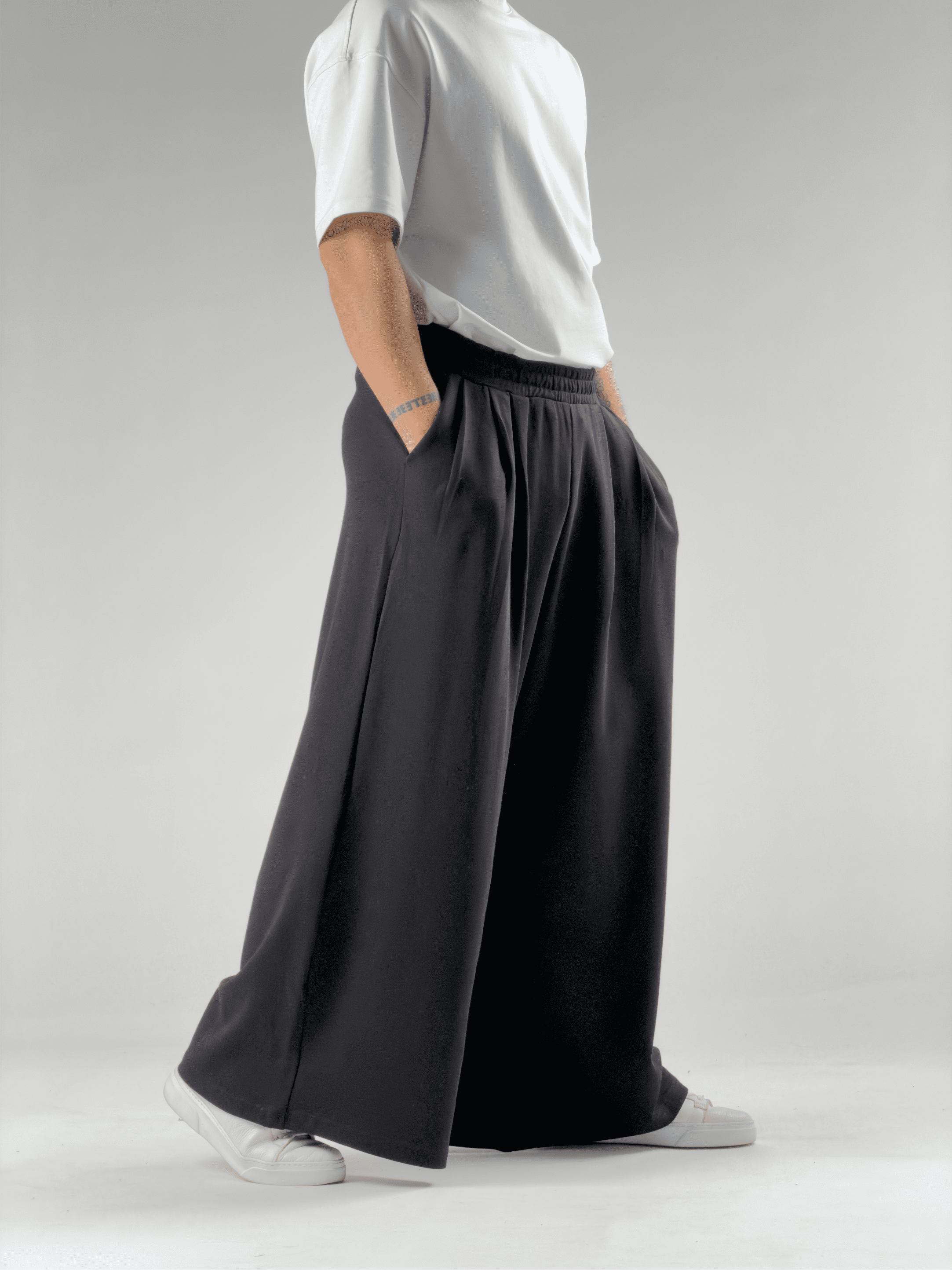 Oversize Samurai Siyah Erkek Pantolon COC2904