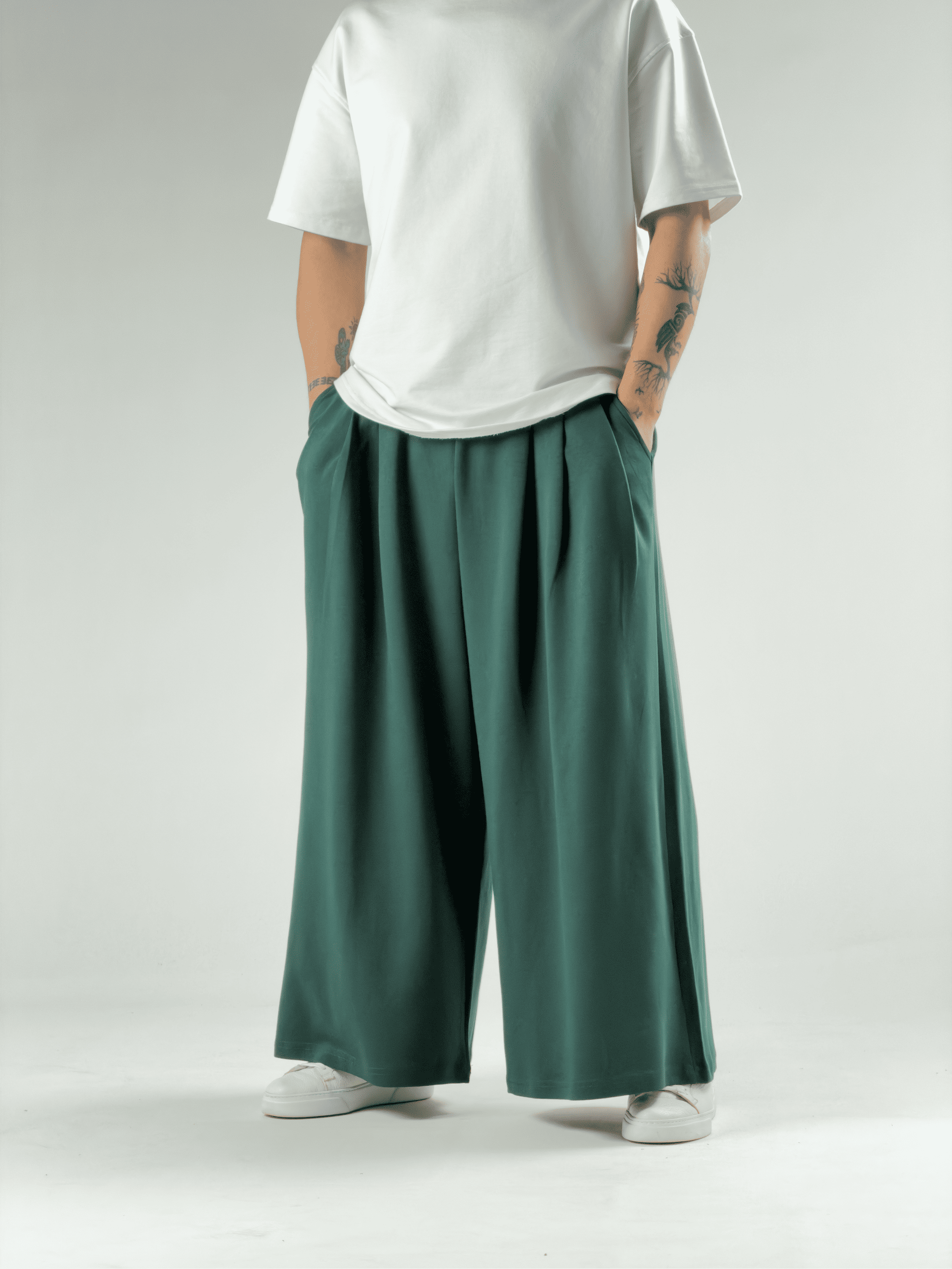 Oversize Samurai Yeşil Erkek Pantolon COC2909