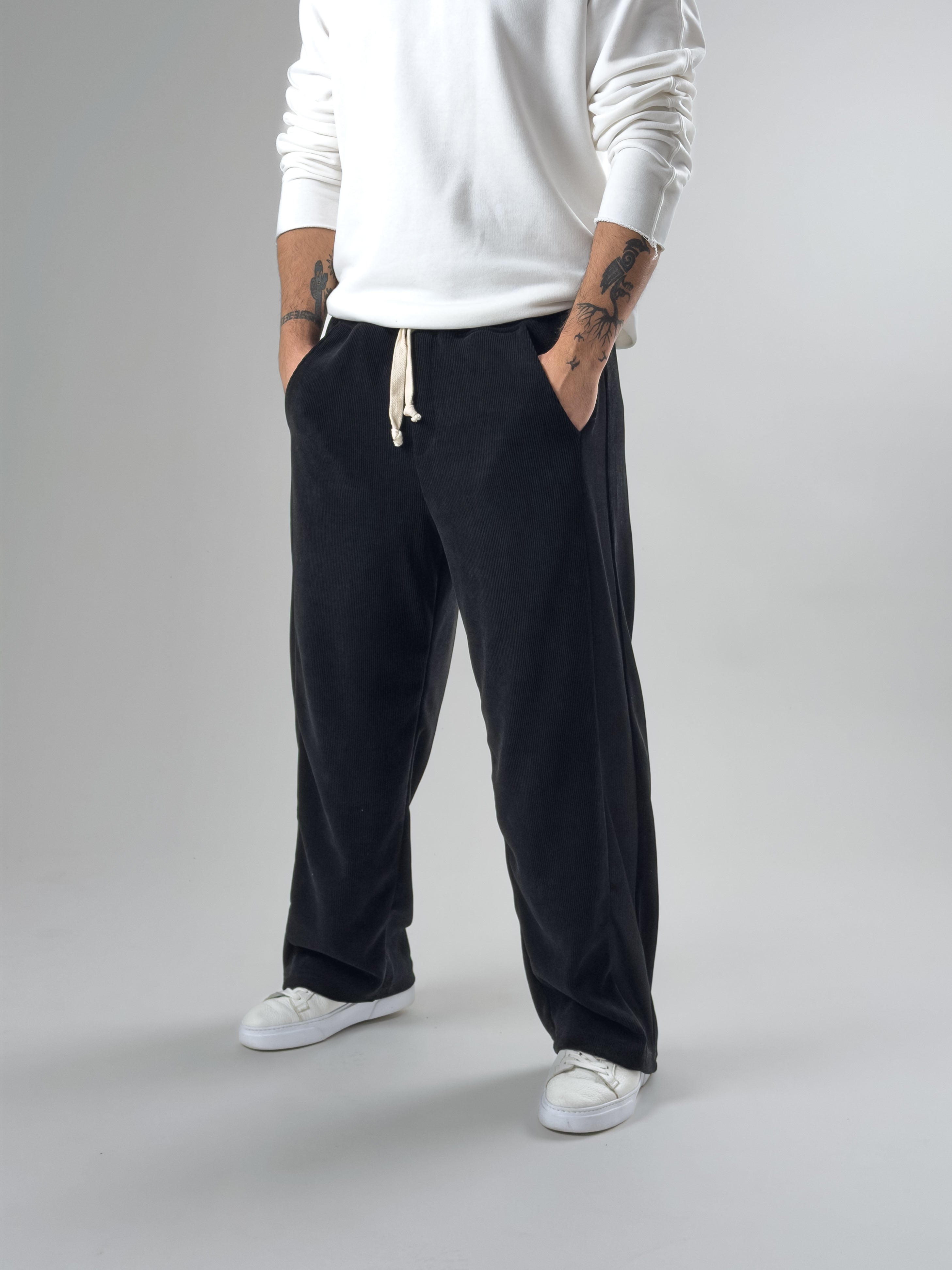 Oversize Siyah Erkek Baggy Pantolon COC2598