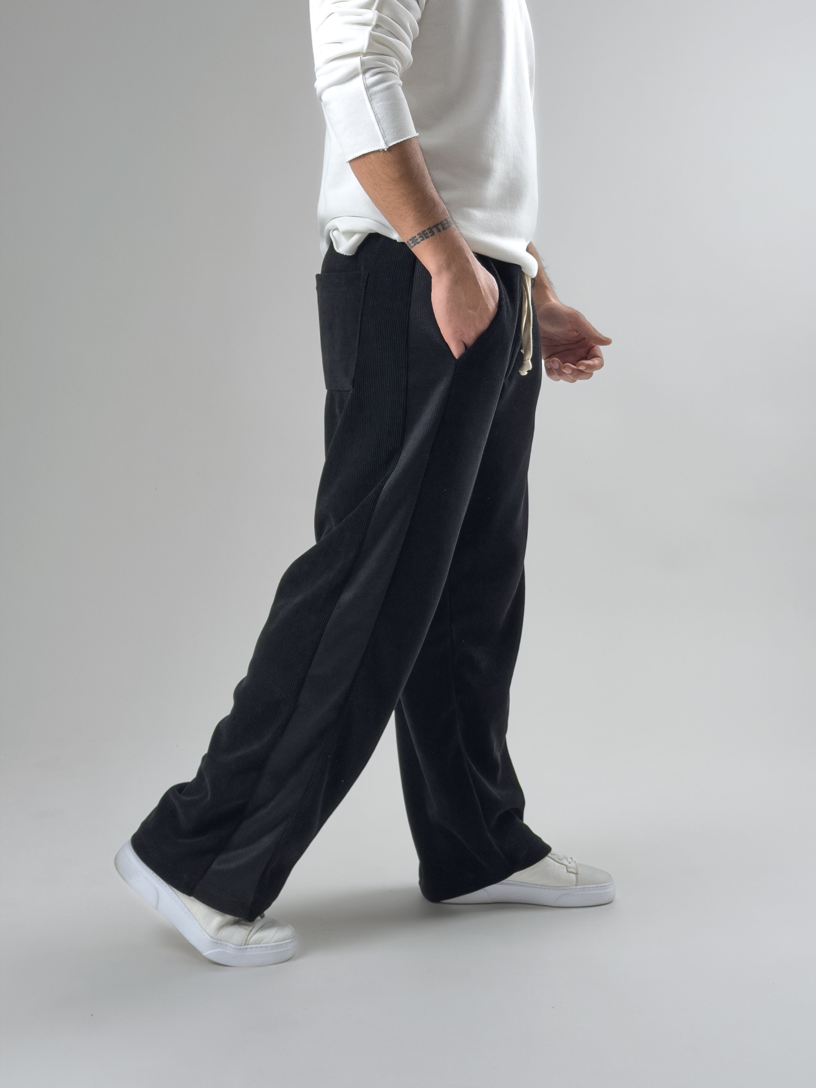 Oversize Siyah Erkek Baggy Pantolon COC2598