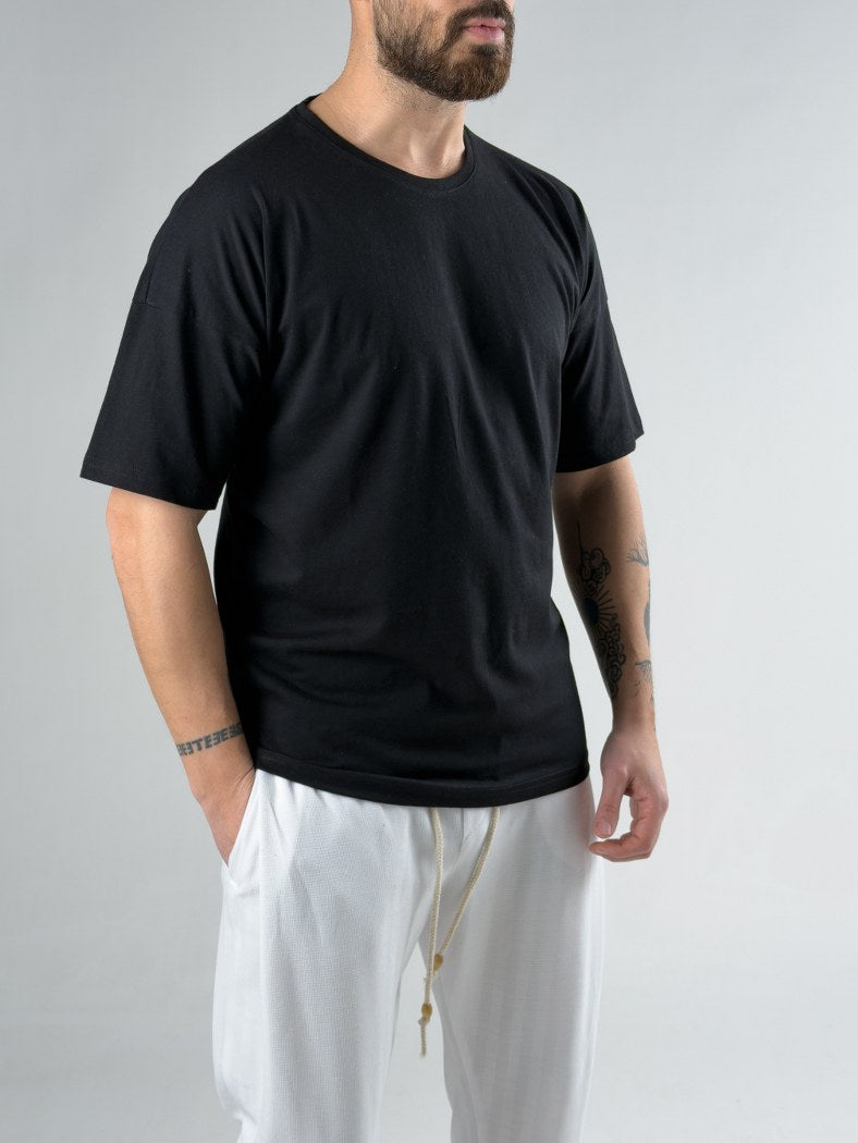 Oversize Siyah Erkek T-Shirt COC3121