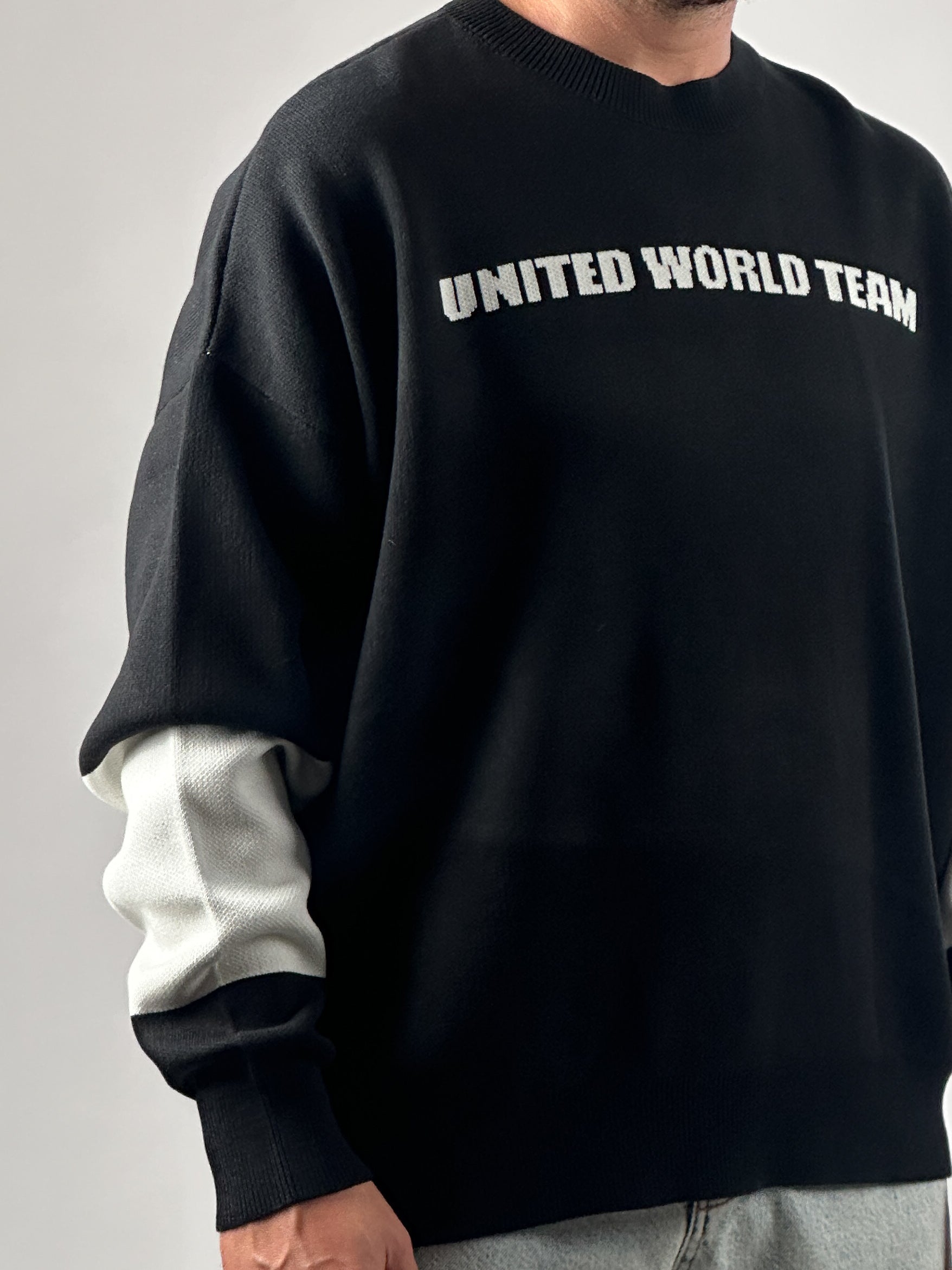 Oversize Siyah New York Erkek Triko Sweat COC1043