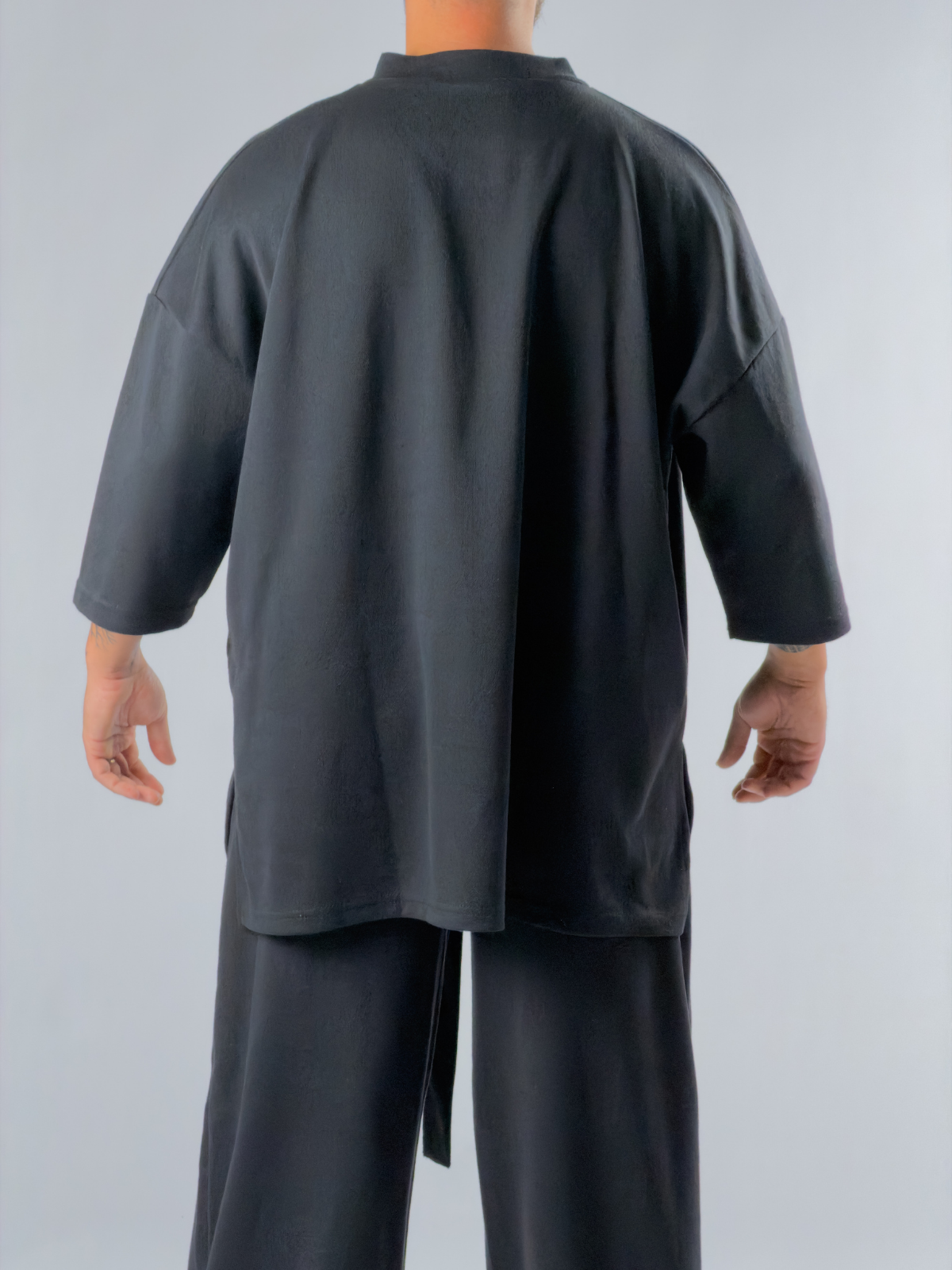 Oversize Tasarım Siyah Erkek Sweat COC3387