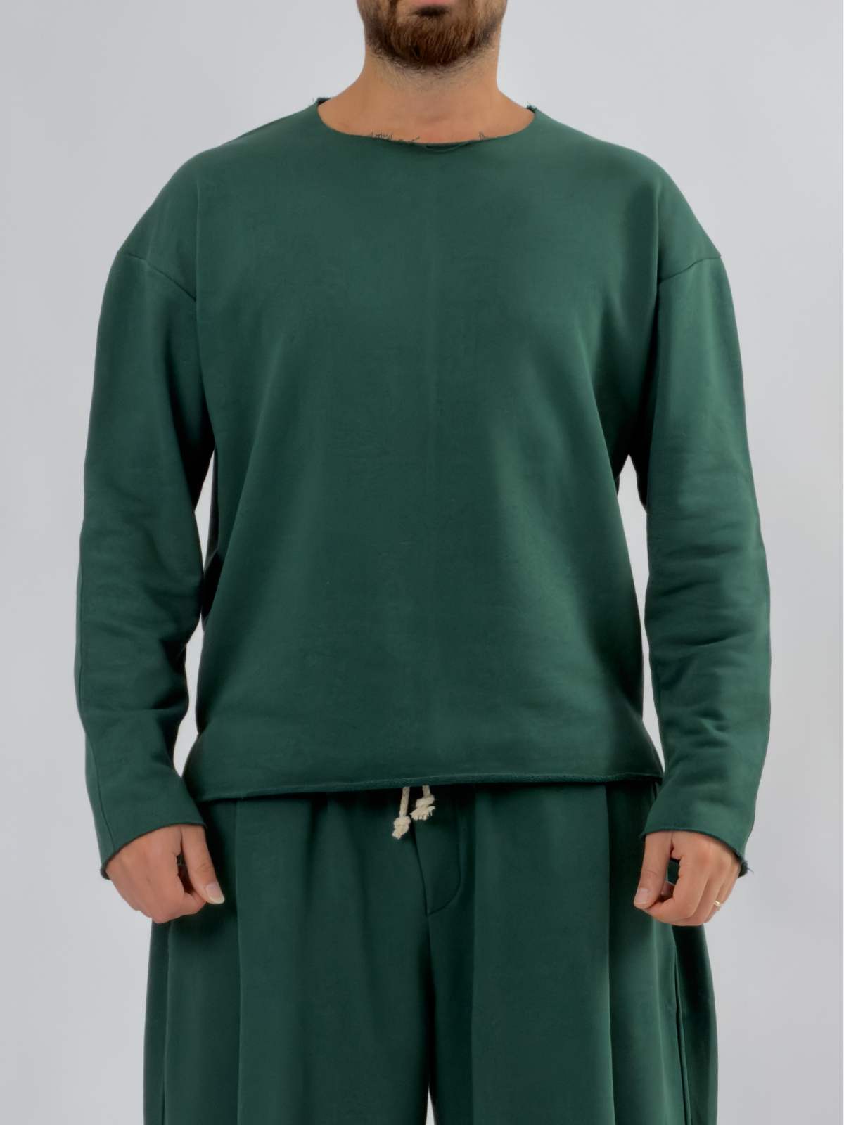Oversize Yeşil Erkek Sweatshirt COC3435