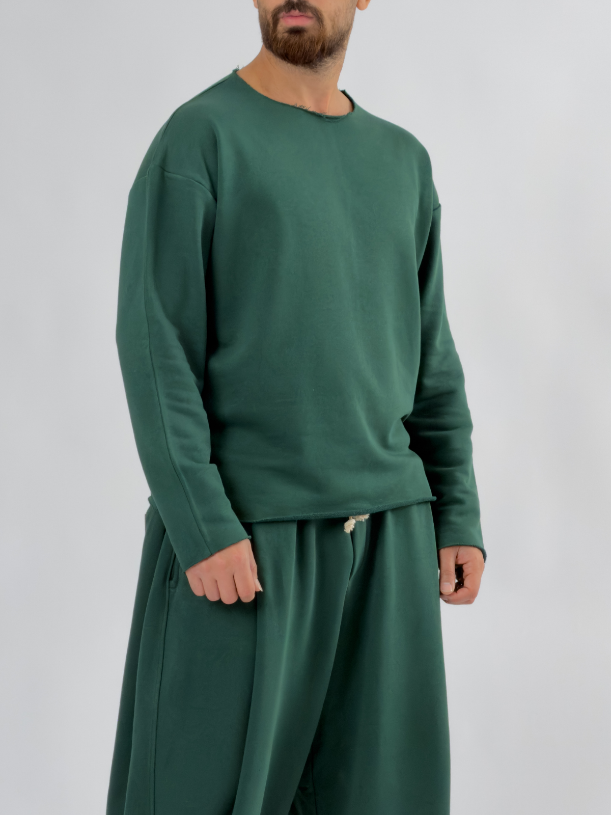 Oversize Yeşil Erkek Sweatshirt COC3435