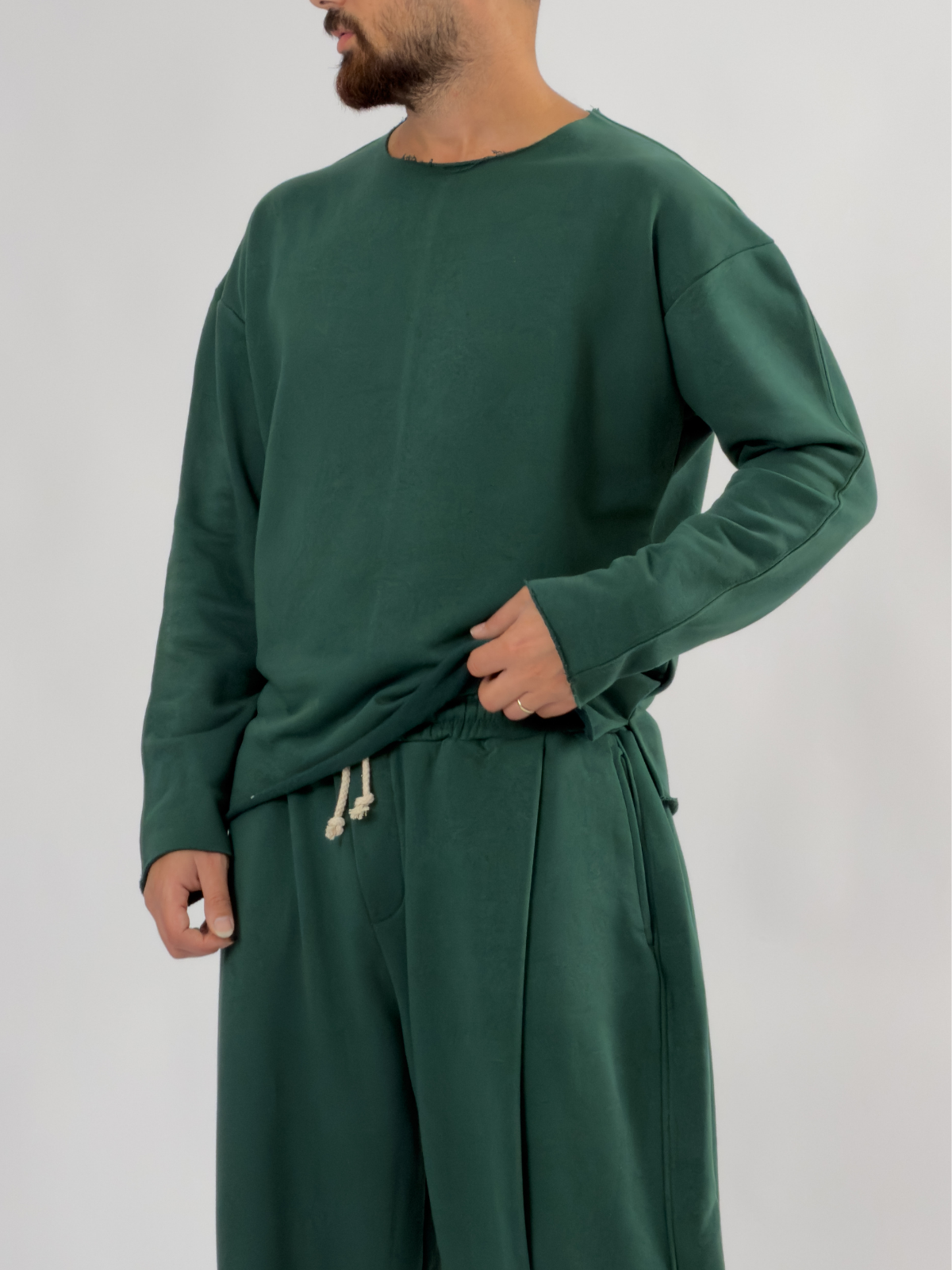 Oversize Yeşil Erkek Sweatshirt COC3435