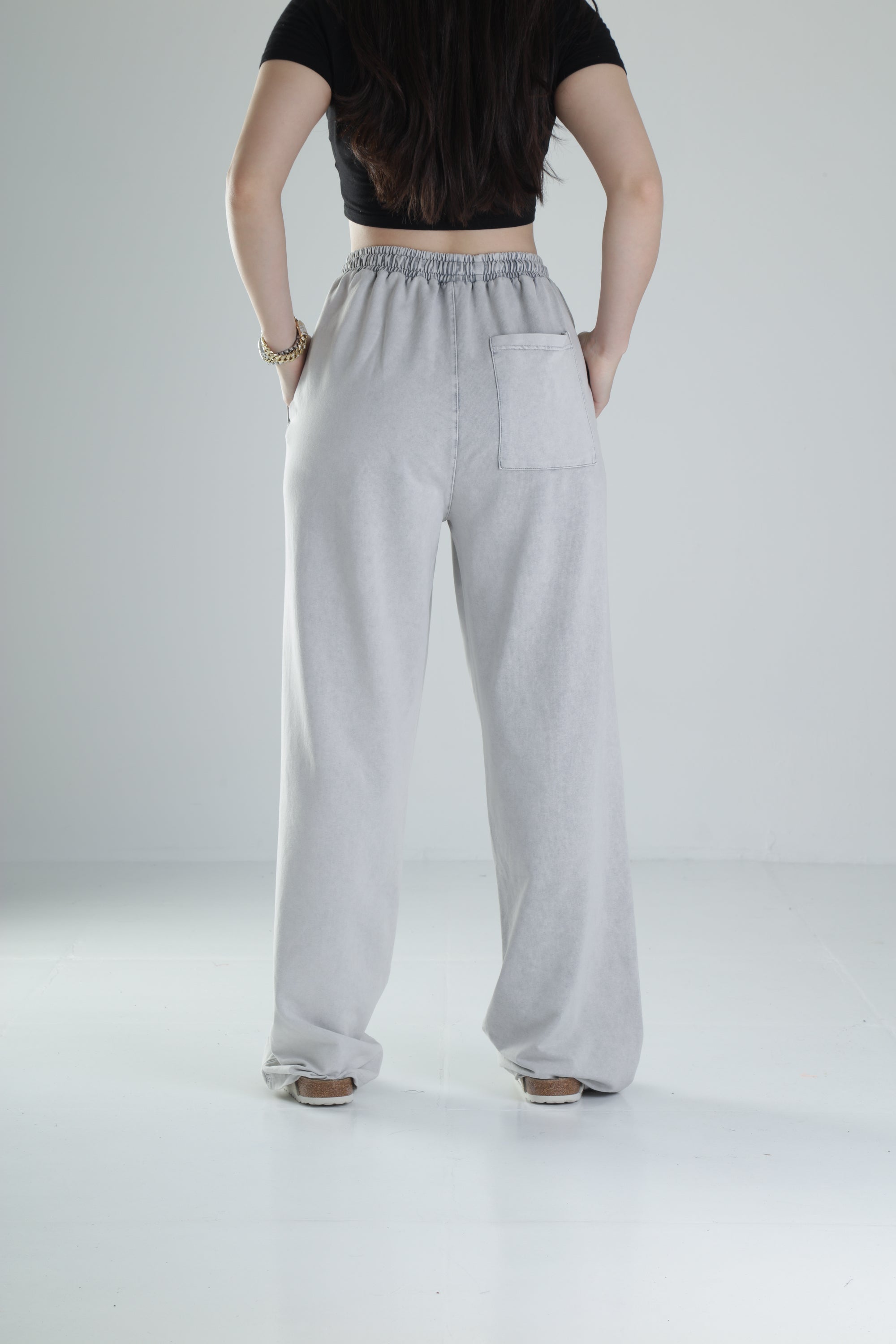Oversize Yıkamalı Gri Eşofman COC1316