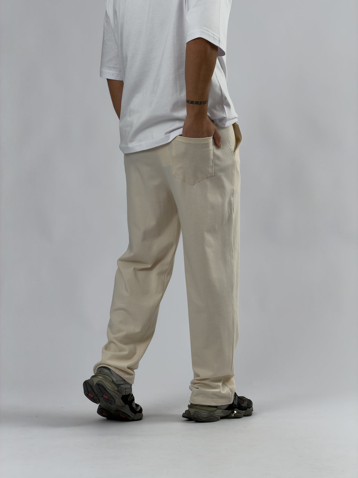 Paça Ayarlamalı Regular Bej Erkek Jogger Pantolon COC3568