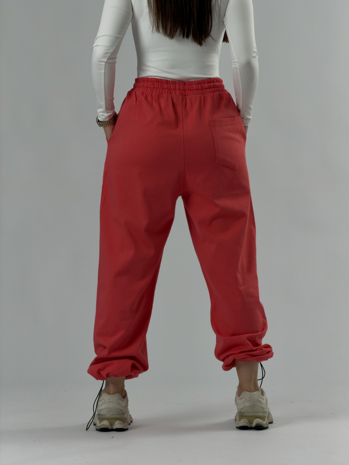 Paça Ayarlamalı Regular Kiremit Kadın Jogger Pantolon COC3488