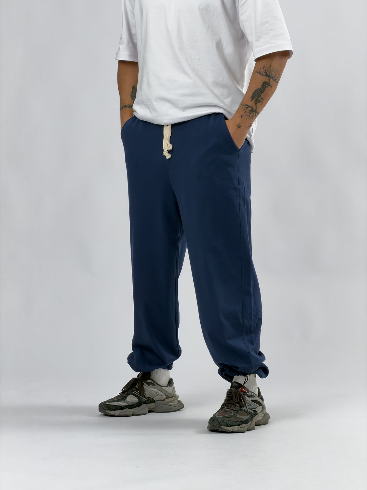 Paça Ayarlamalı Regular Lacivert Erkek Jogger Pantolon COC3567