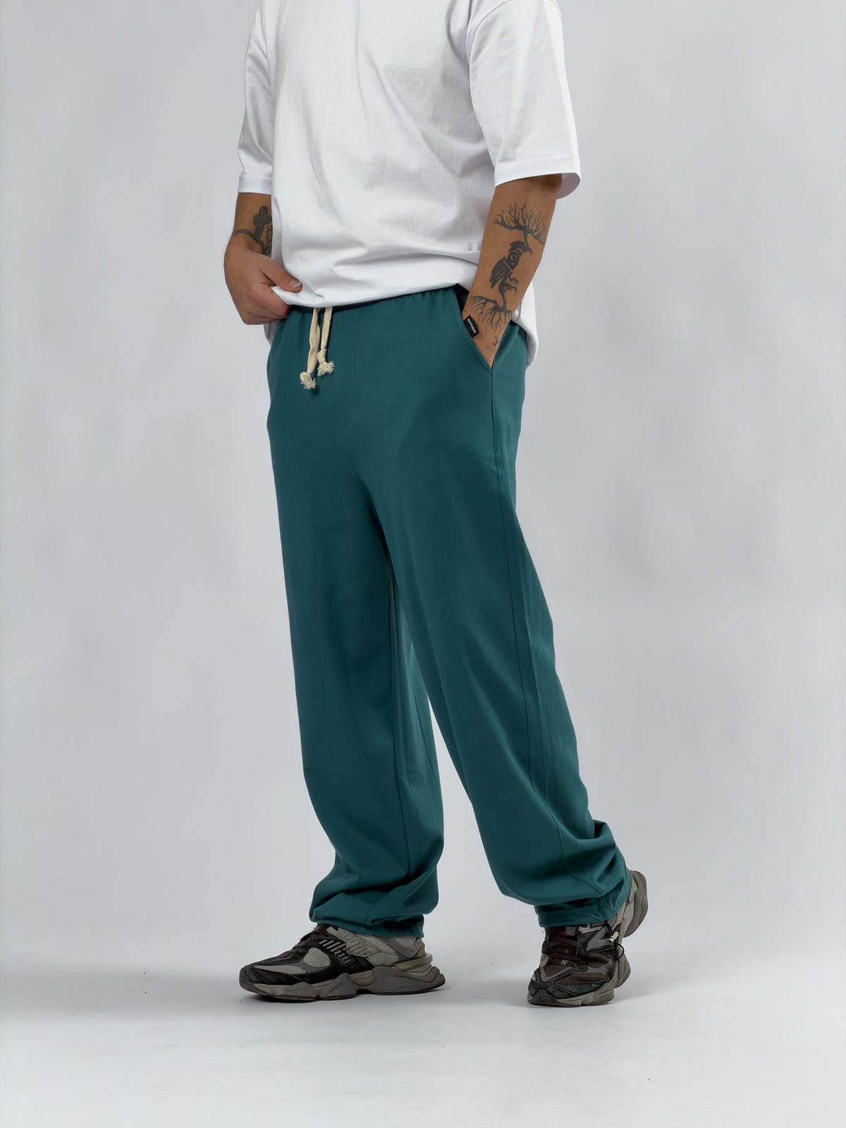 Paça Ayarlamalı Regular Yeşil Erkek Jogger Pantolon COC3566
