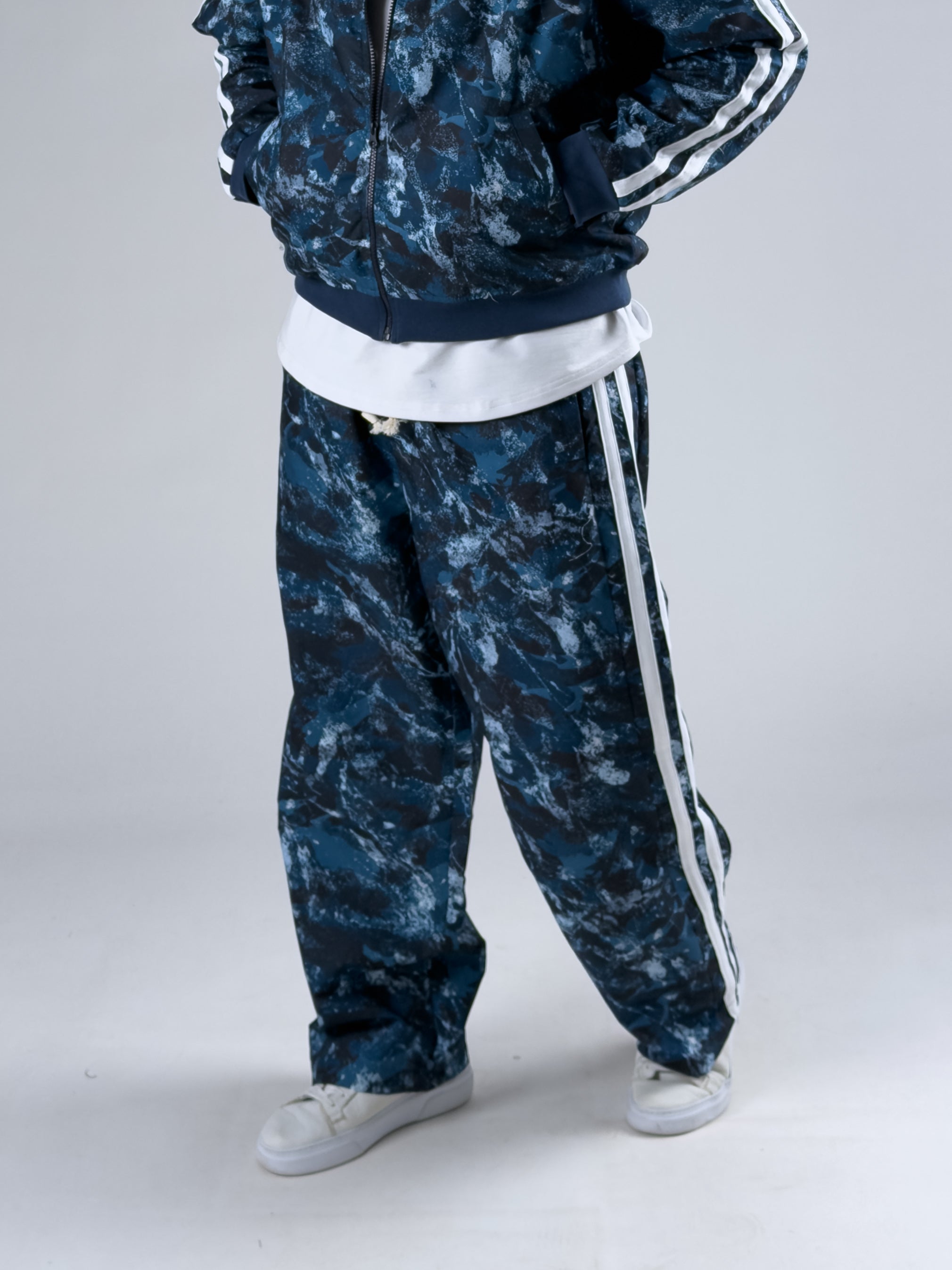 Paraşüt Kumaş Lacivert Baggy Pantolon COC3051-1