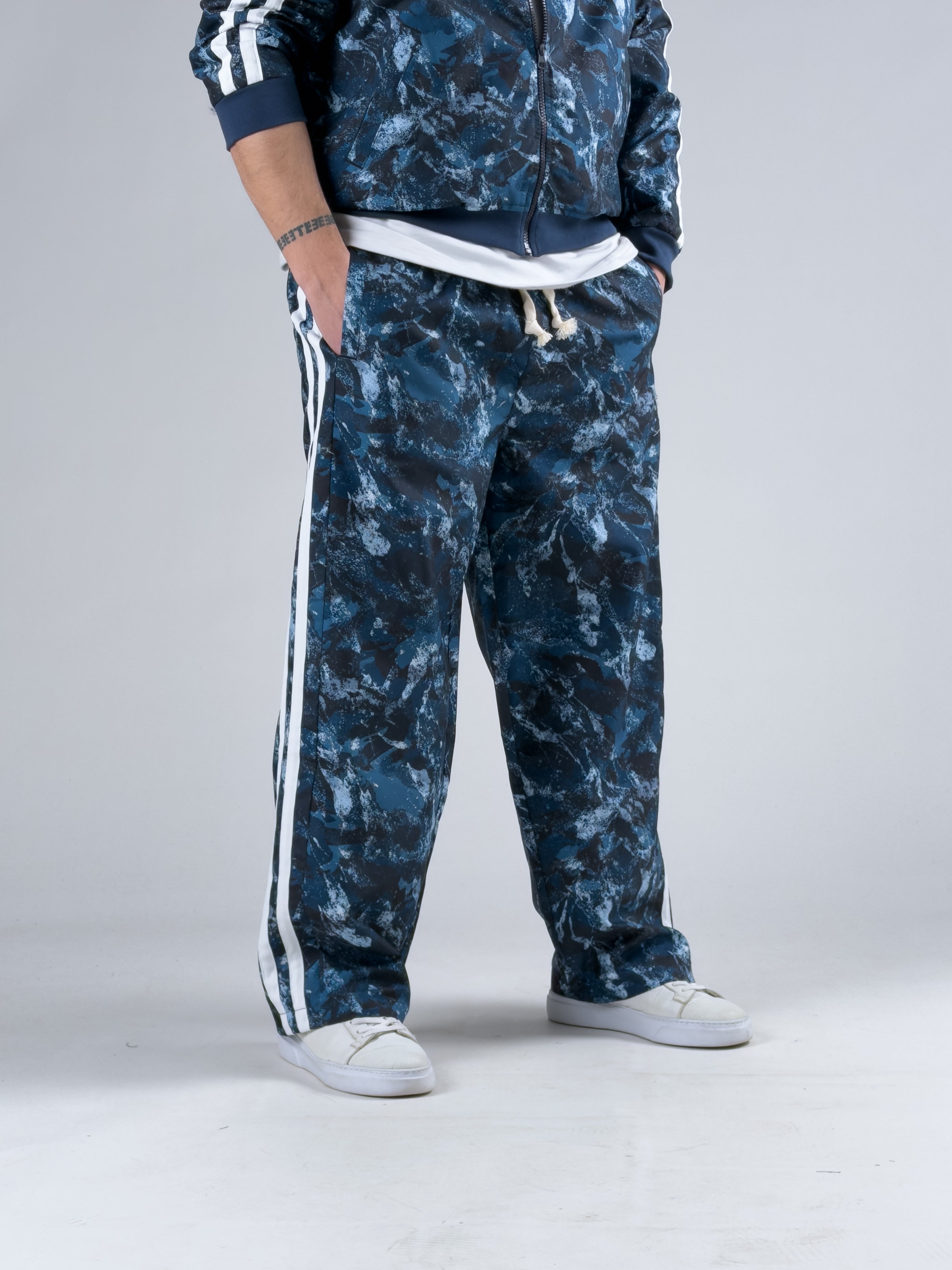 Paraşüt Kumaş Lacivert Baggy Pantolon COC3051-1