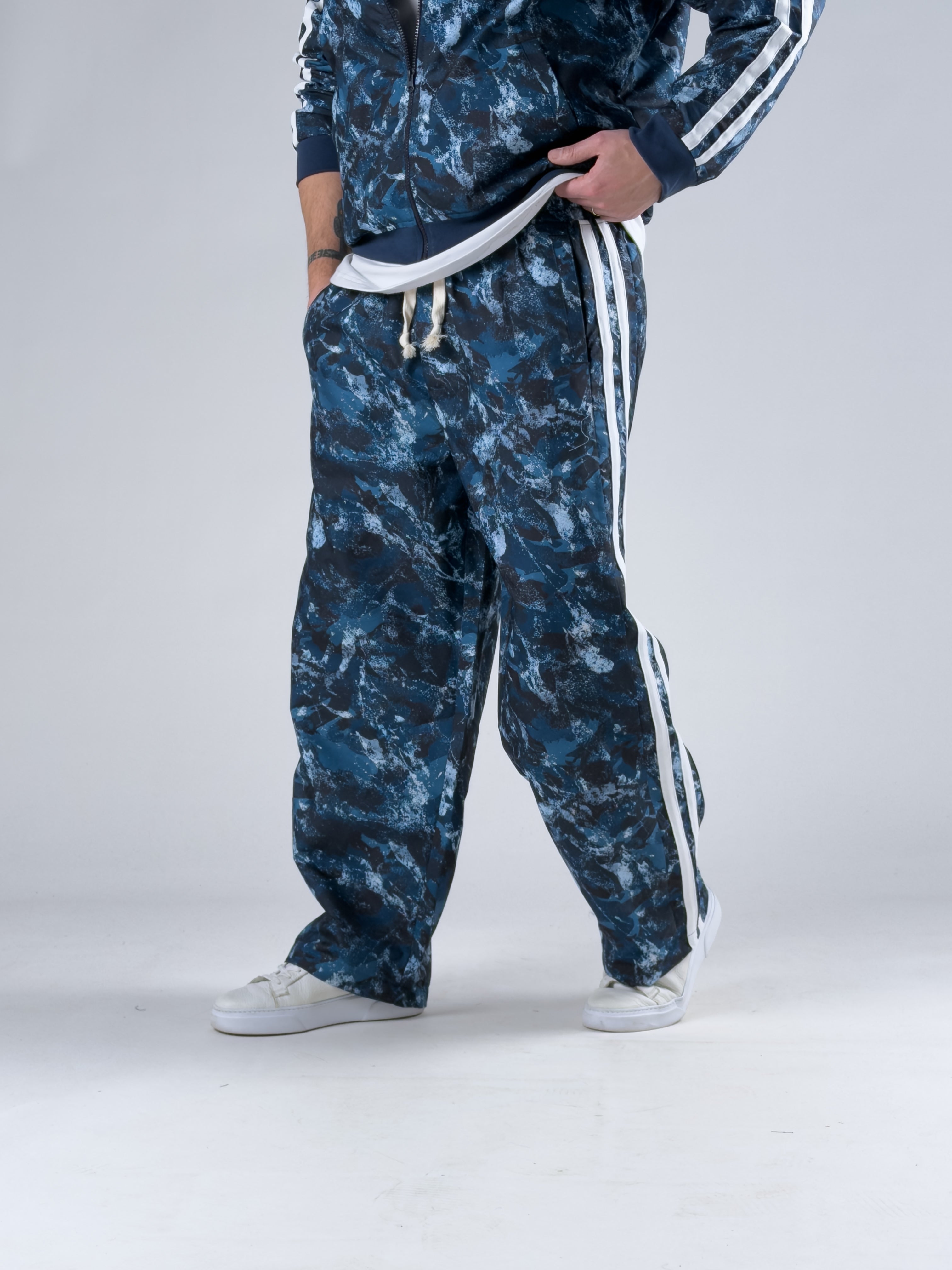 Paraşüt Kumaş Lacivert Baggy Pantolon COC3051-1