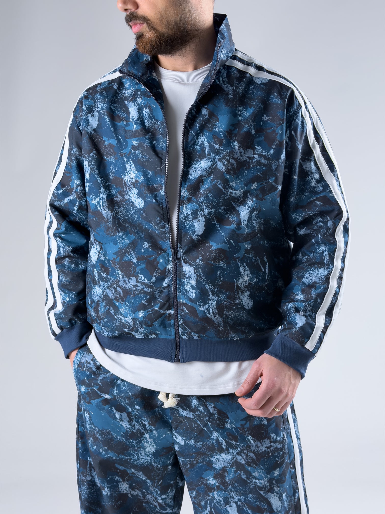 Paraşüt Kumaş Lacivert Ceket COC3051-2