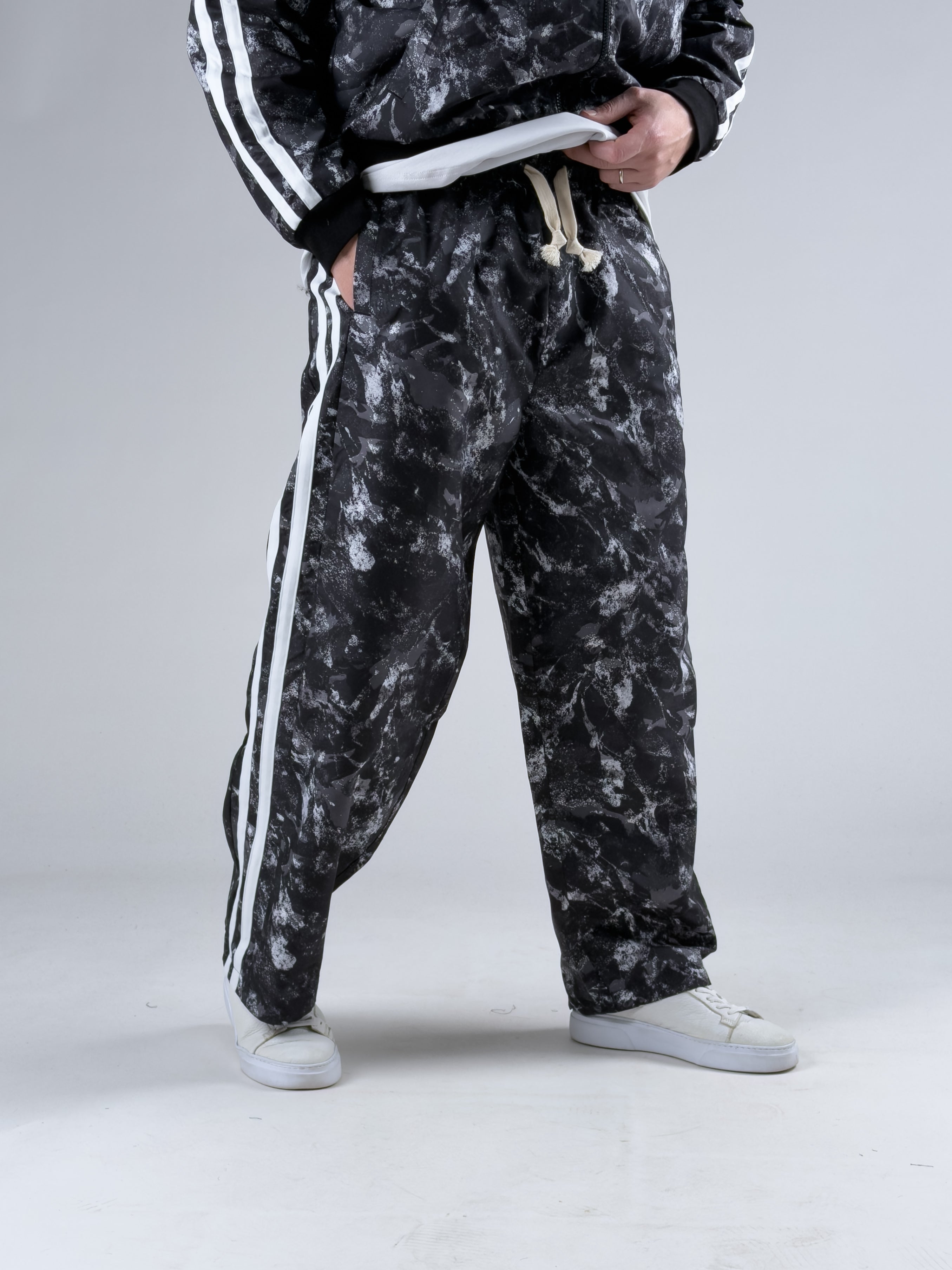 Paraşüt Kumaş Siyah Baggy Pantolon COC3043-1