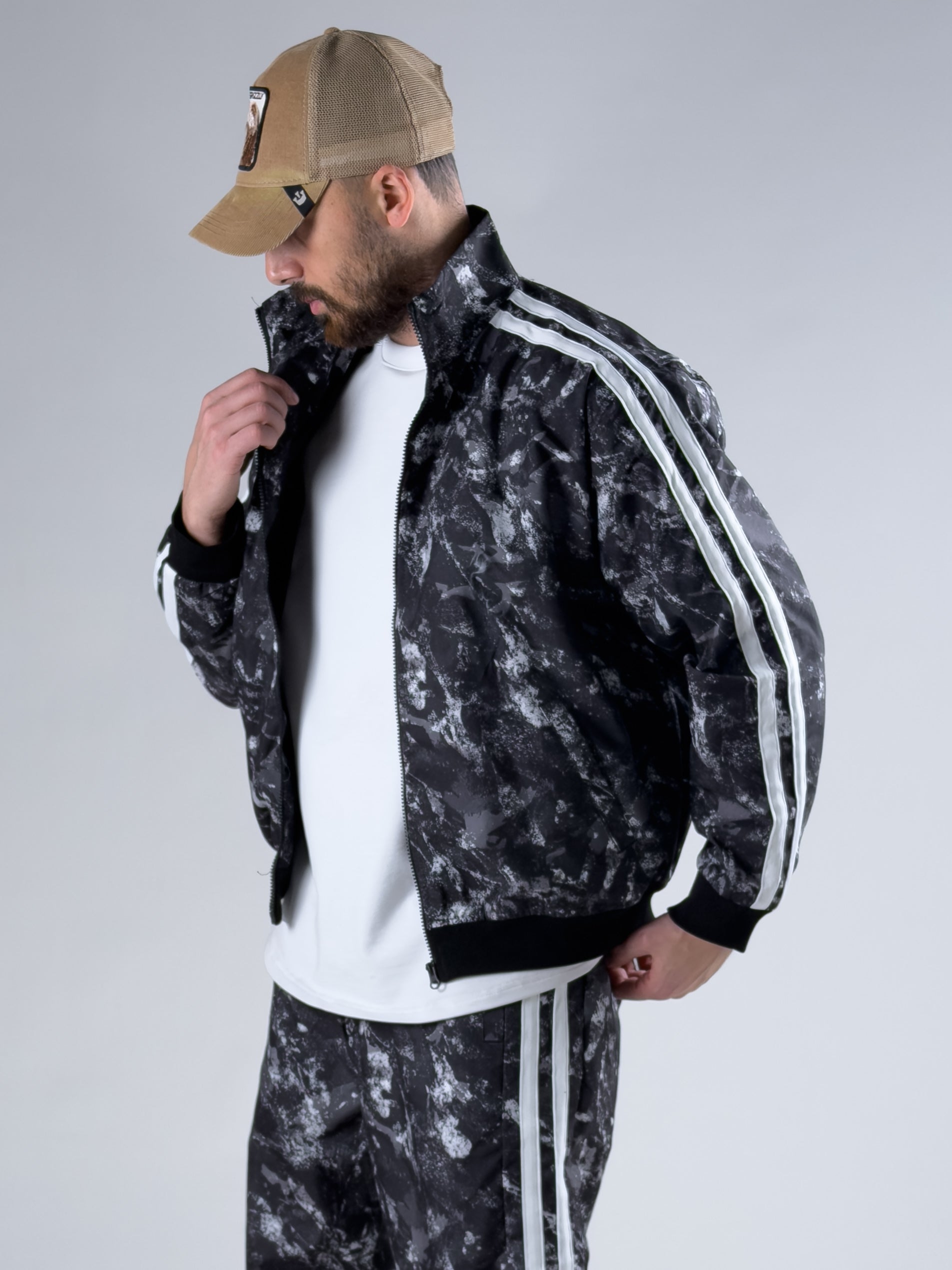 Paraşüt Kumaş Siyah Ceket COC3043-2