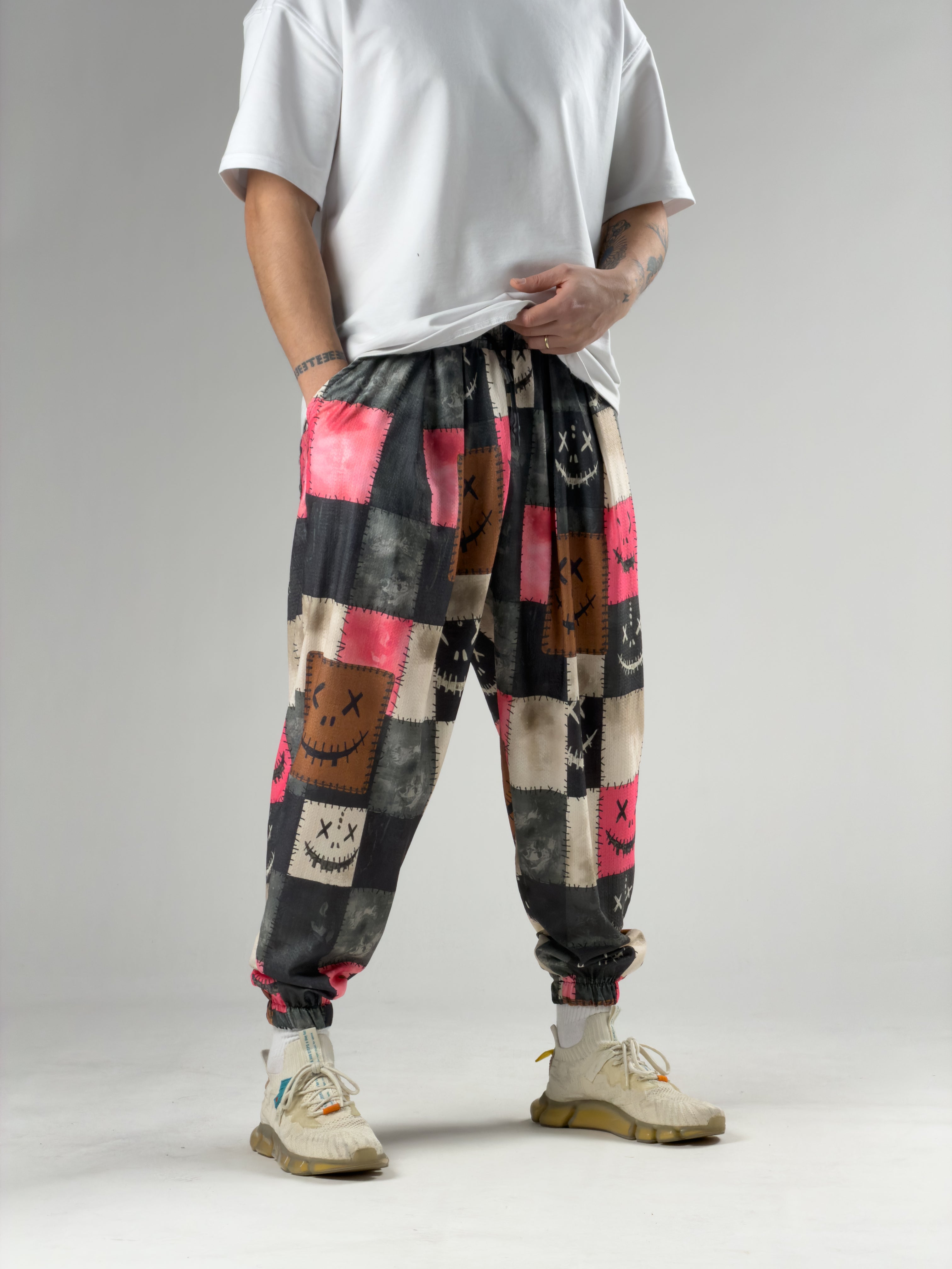 Patch Smile Erkek Pileli Şalvar Pantolon COC2935