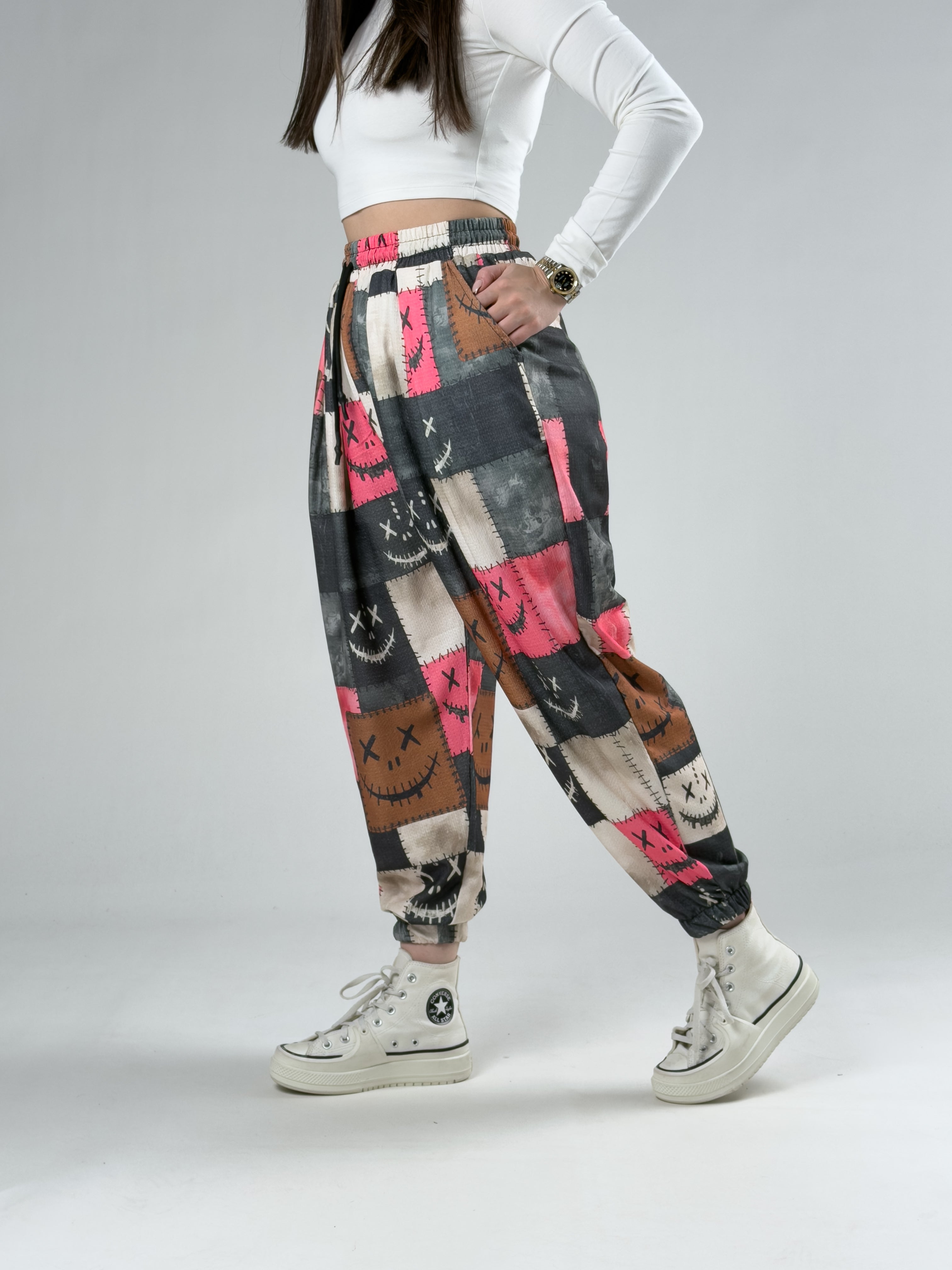Patch Smile Kadın Jogger Pantolon COC2933