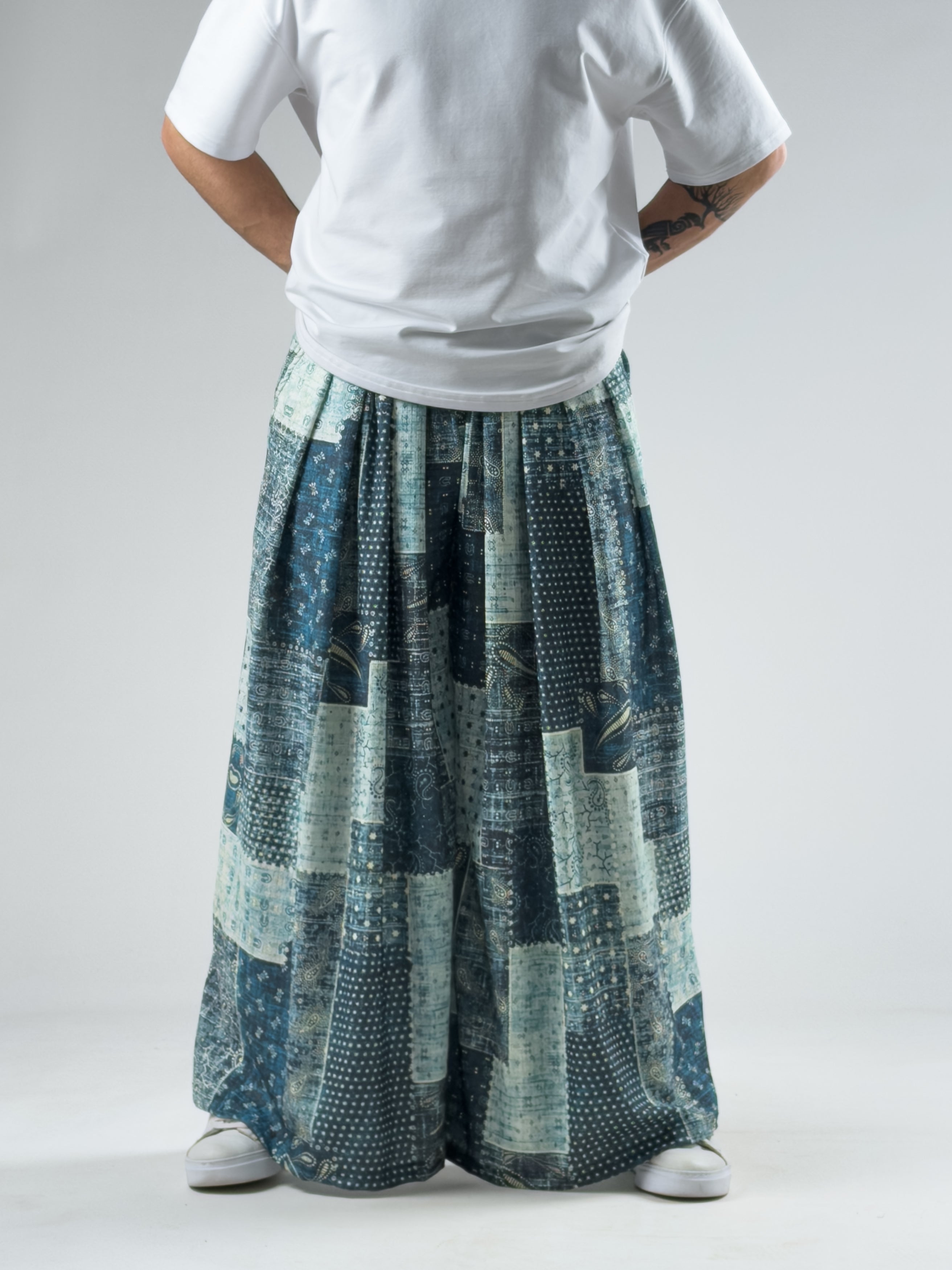 Patchwork Erkek Pileli Pantolon COC3019