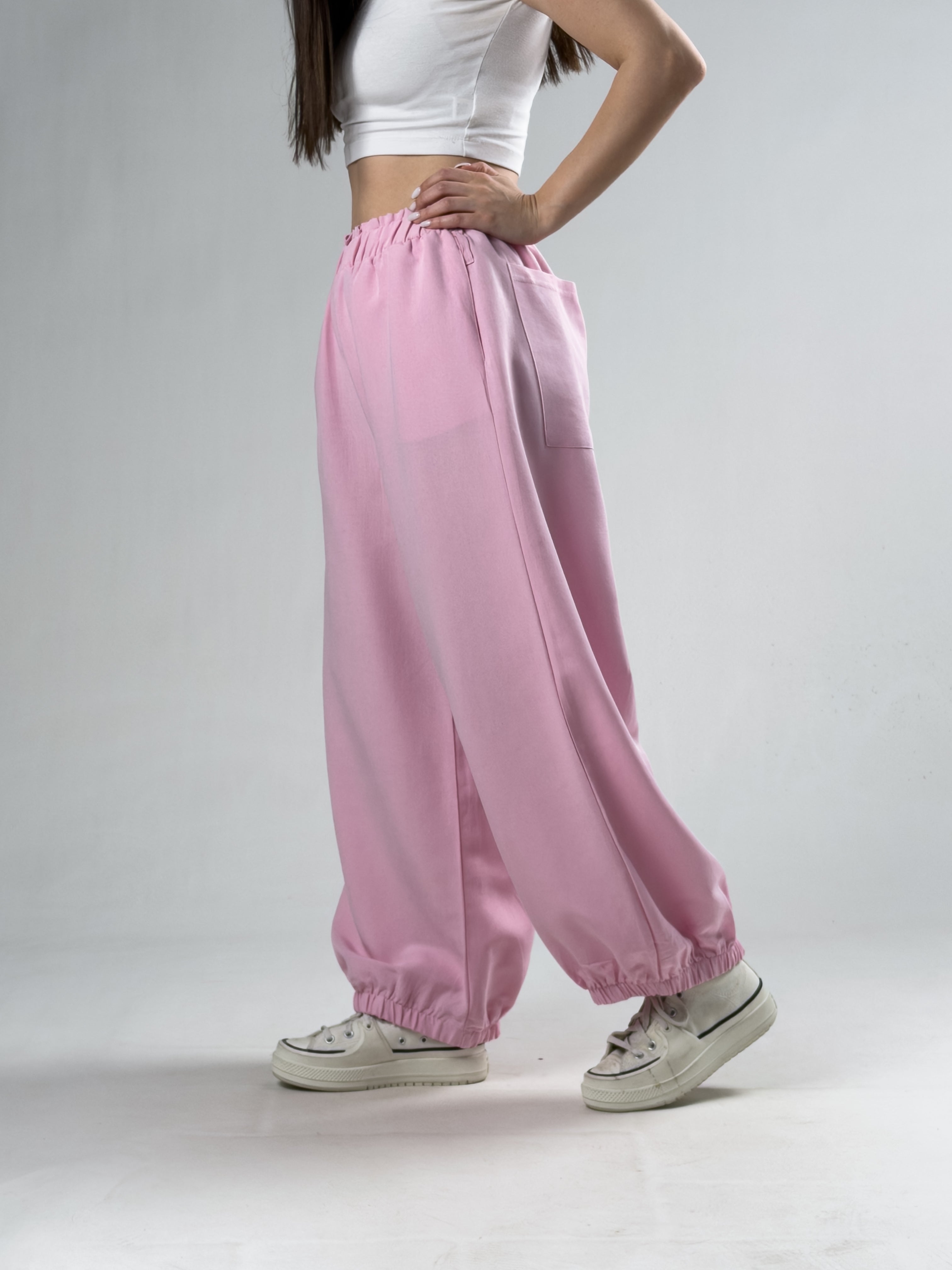 Pembe Kadın Oversize Pantolon COC3173