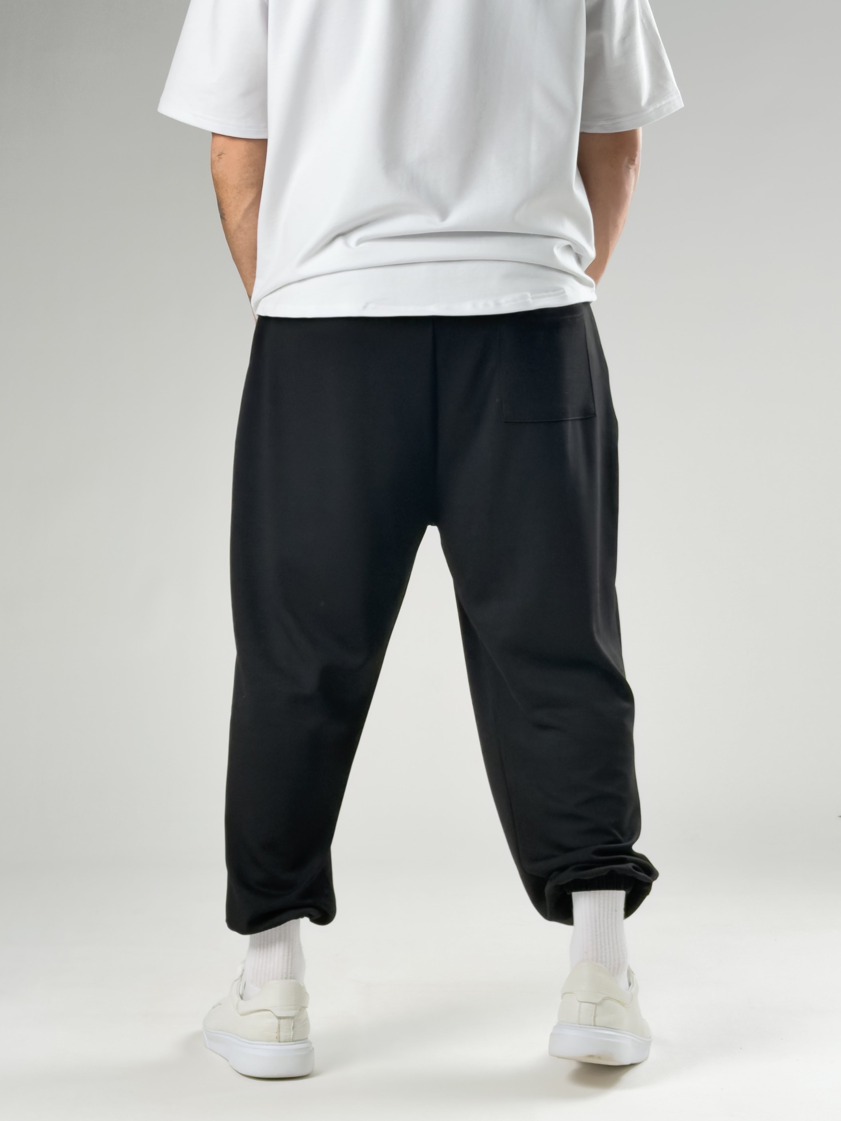 Pileli Siyah Erkek Jogger Pantolon COC2858