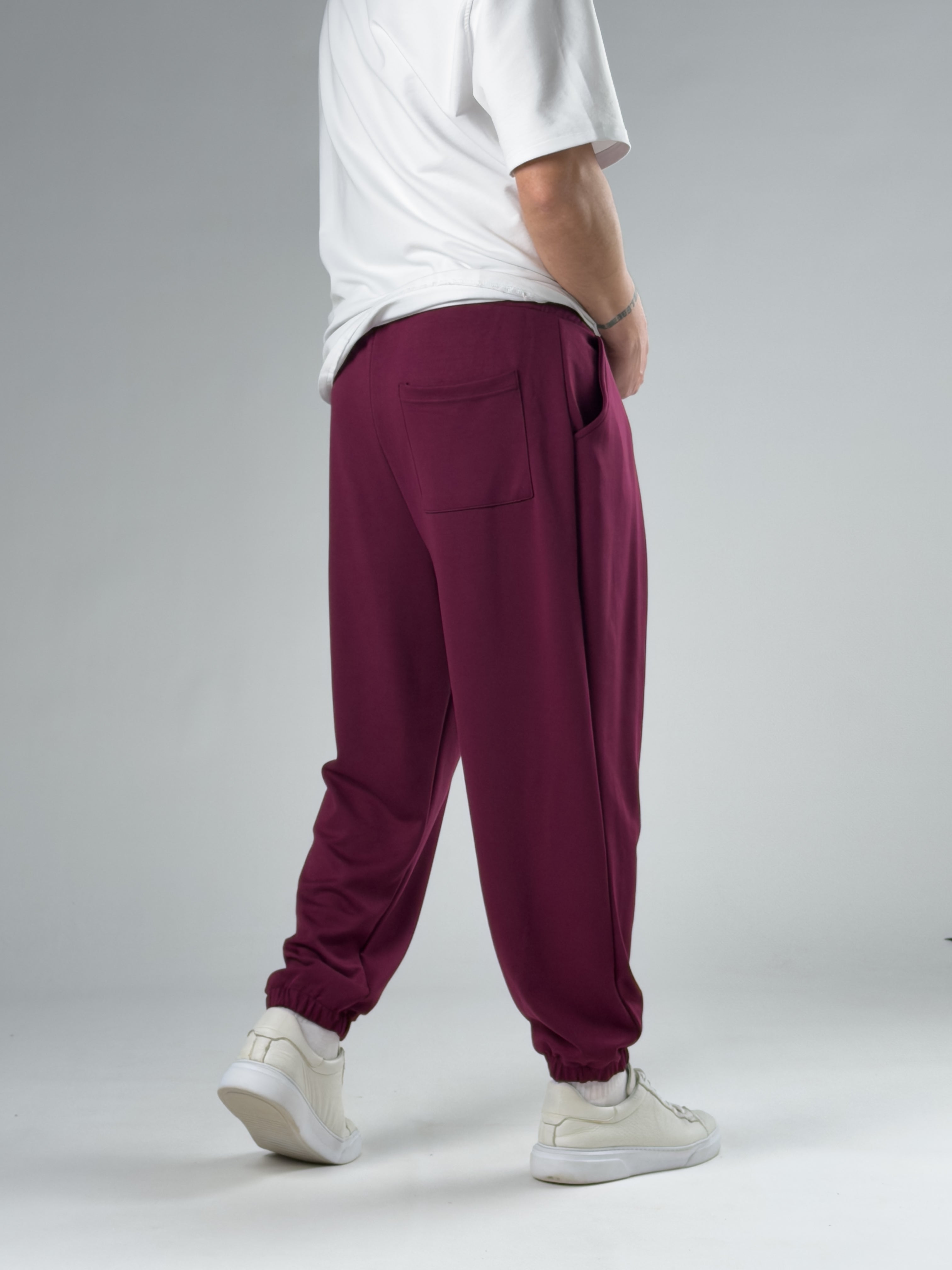 Pileli Vişne Erkek Jogger Pantolon COC2859