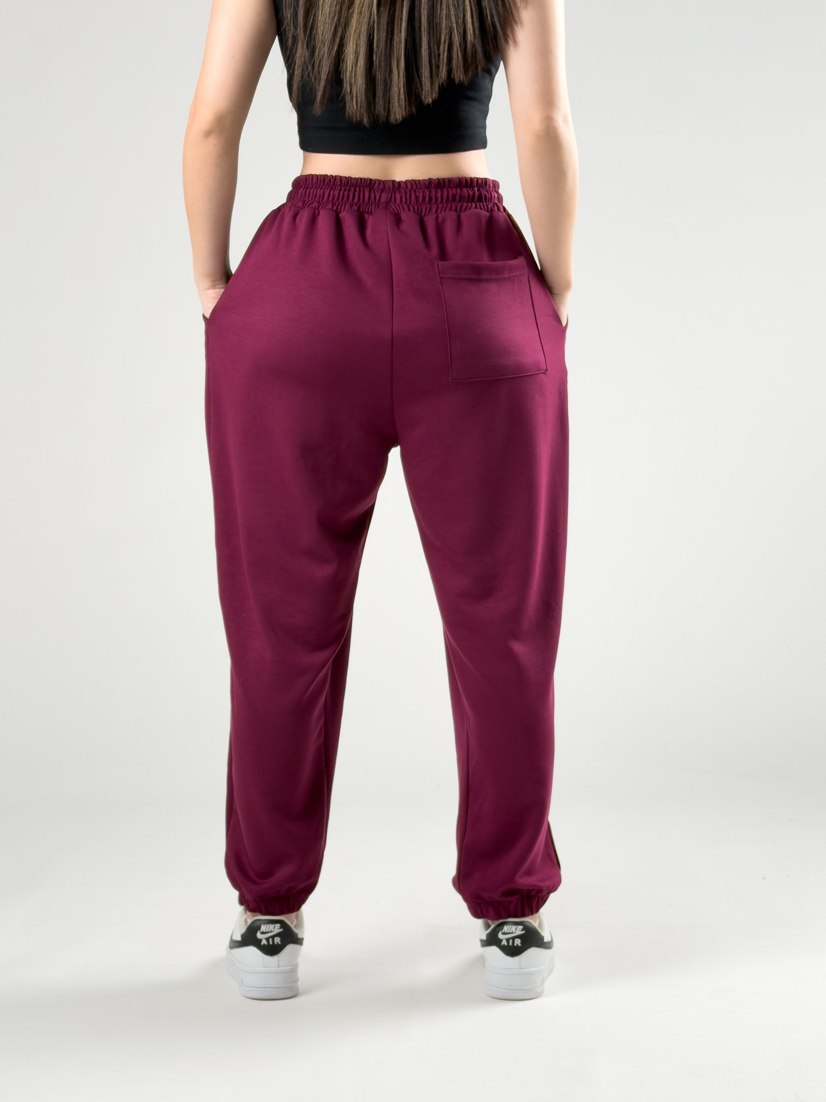 Pileli Vişne Kadın Jogger Pantolon COC2847