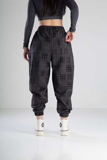 Poker Desenli Pileli Jogger Pantolon COC2099