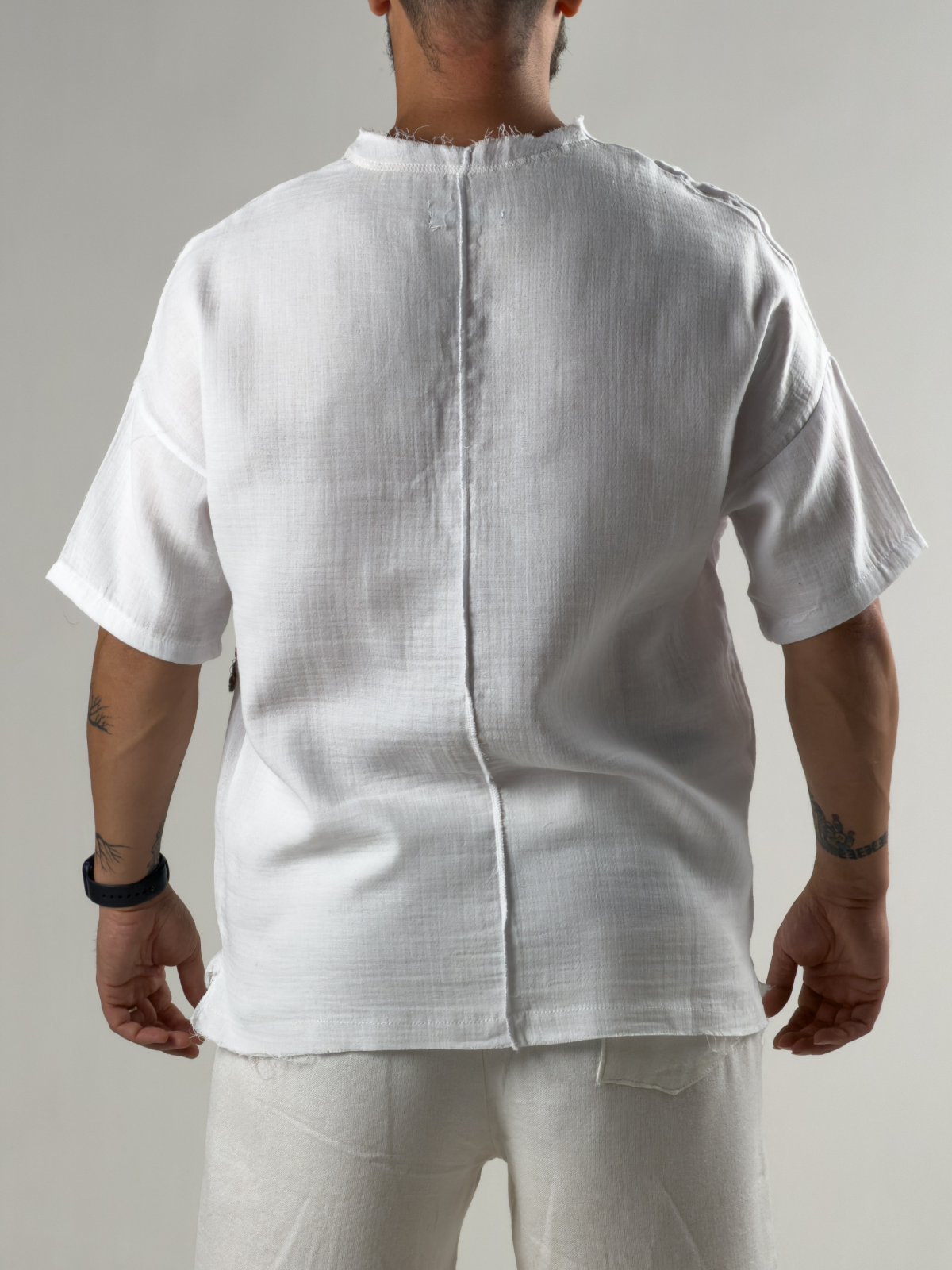 Portre Buldan Bej Erkek T-Shirt COC3265