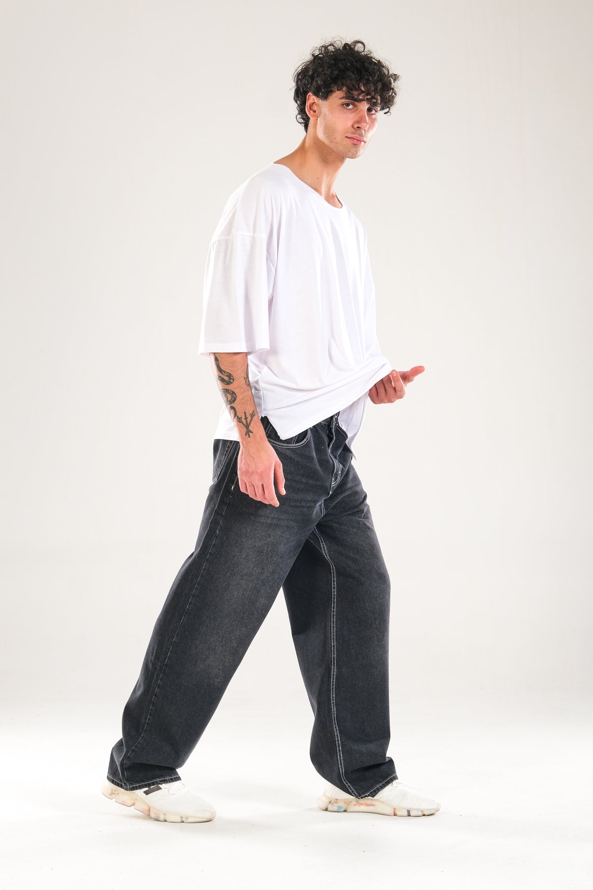 Premium Baggy Siyah Kot Pantolon COC1138