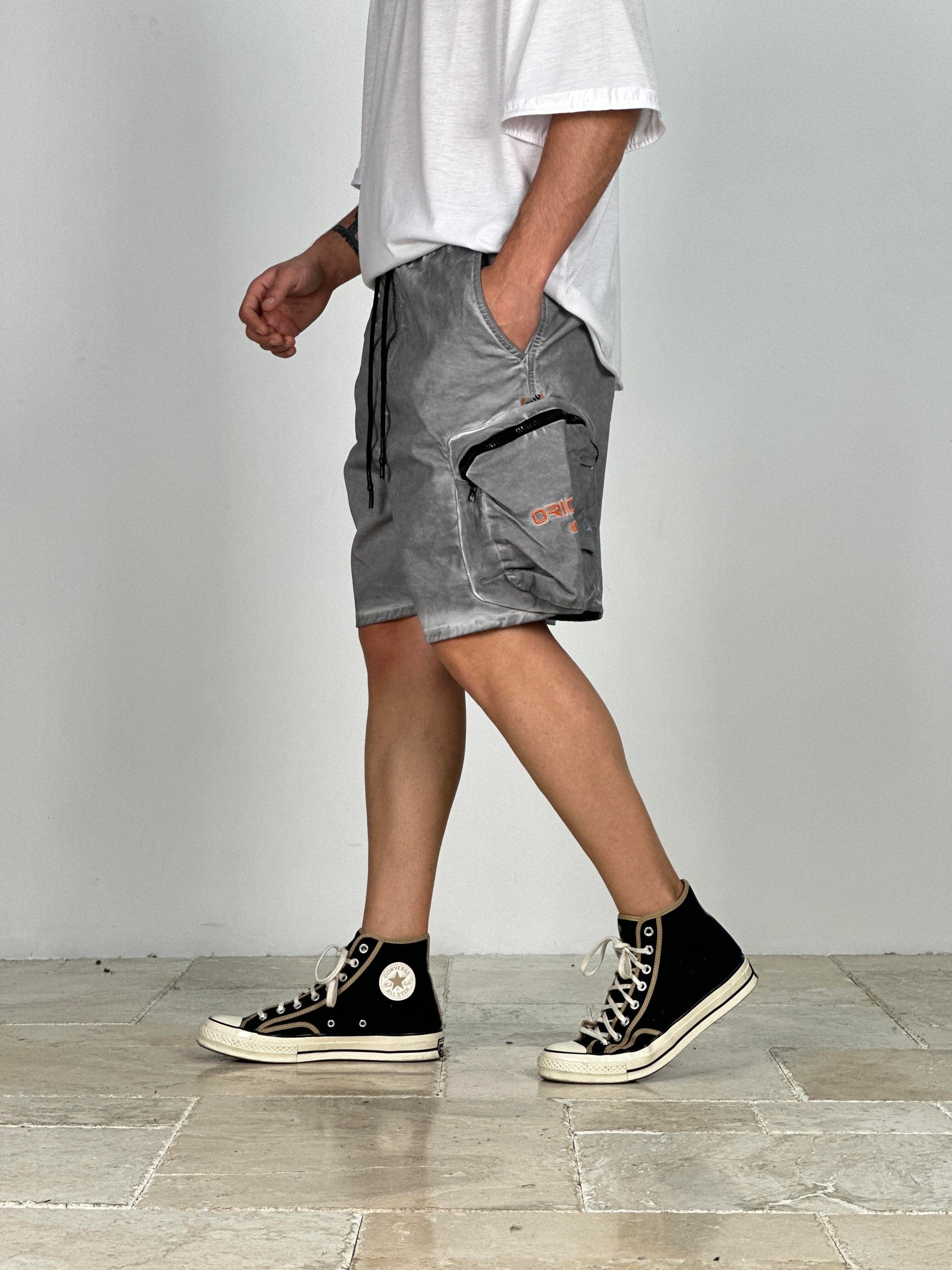 Premium Kalite Gri Gabardin Şort COC1916