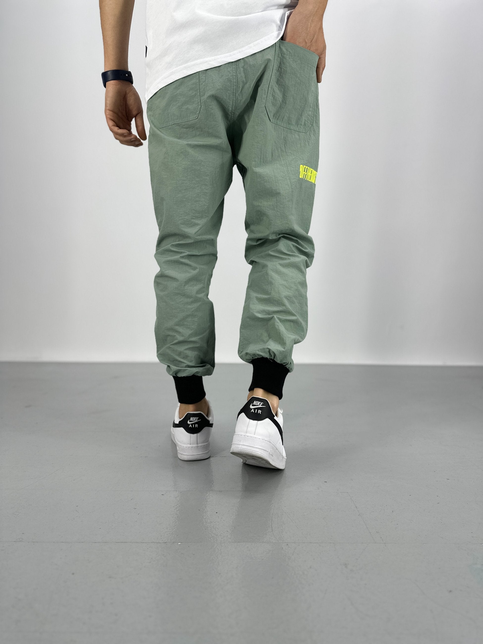 Premium Kalite Su Yeşili Paraşüt Kumaş Jogger COC1575