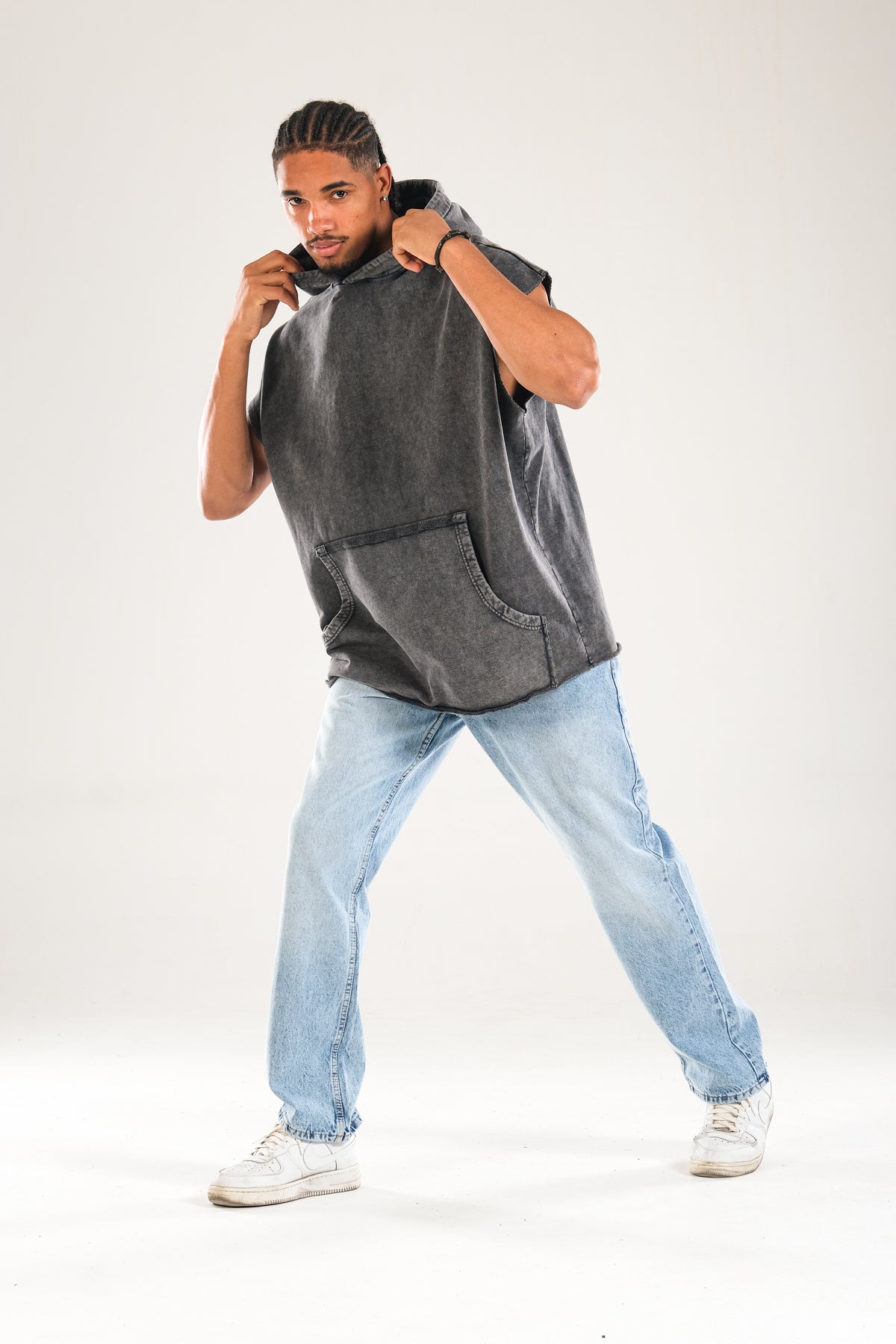 Premium Kapüşonlu Antrasit Sweat COC1140