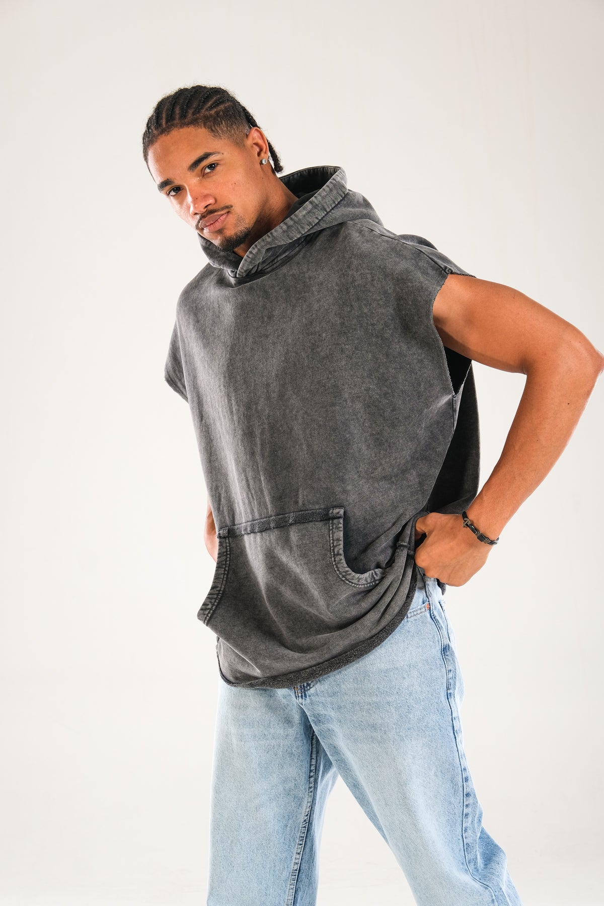 Premium Kapüşonlu Antrasit Sweat COC1140