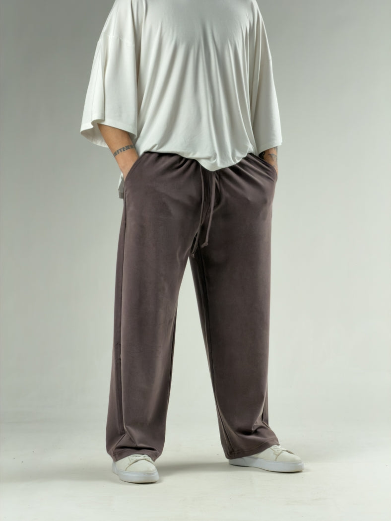 Rahat Kesim Kahverengi Erkek Baggy Pantolon COC3138