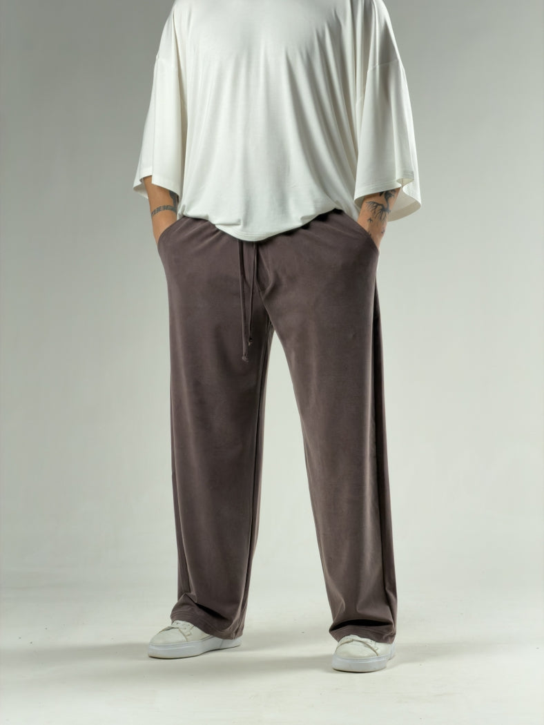 Rahat Kesim Kahverengi Erkek Baggy Pantolon COC3138