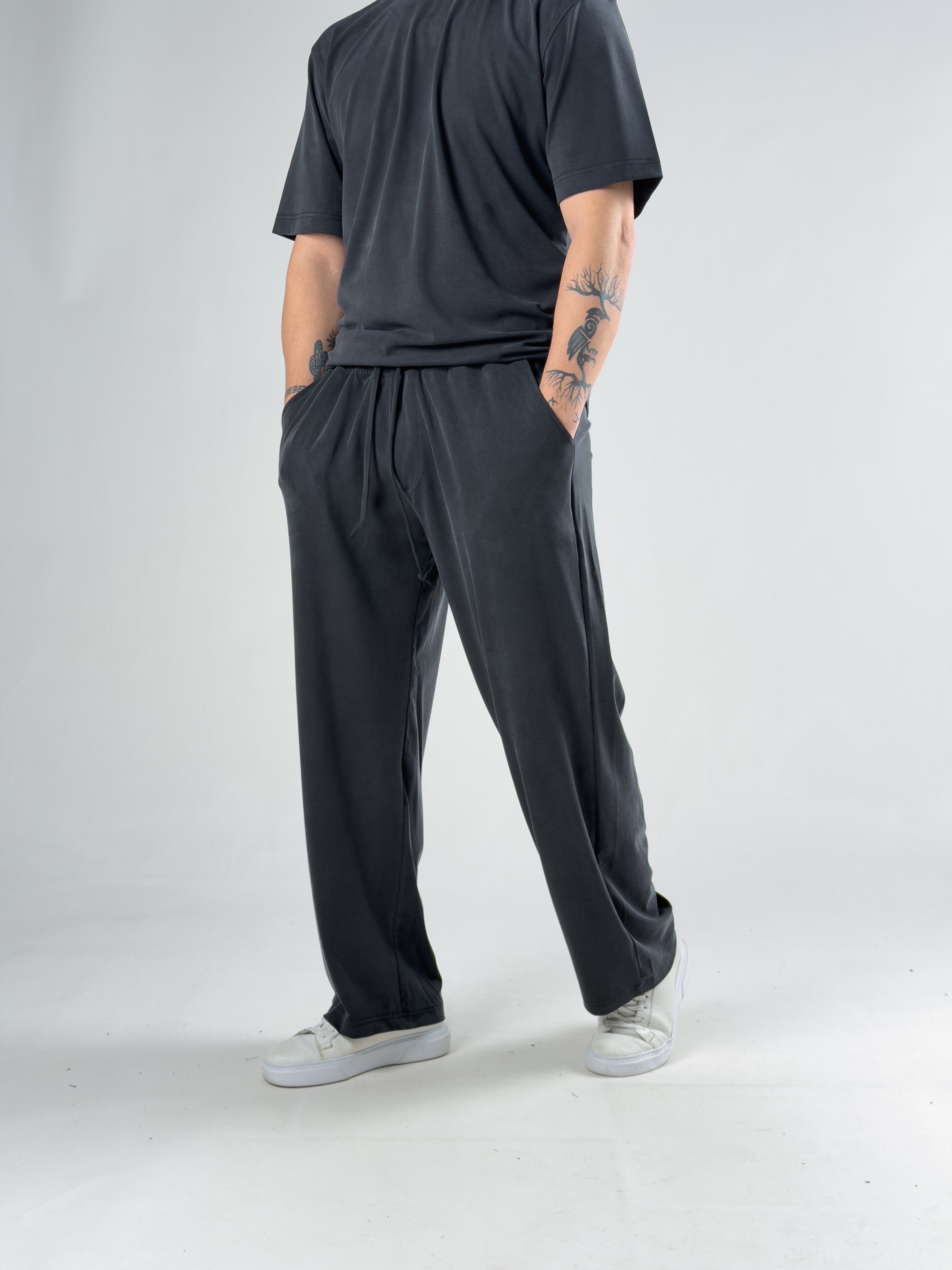 Rahat Kesim Siyah Erkek Baggy Pantolon COC3195