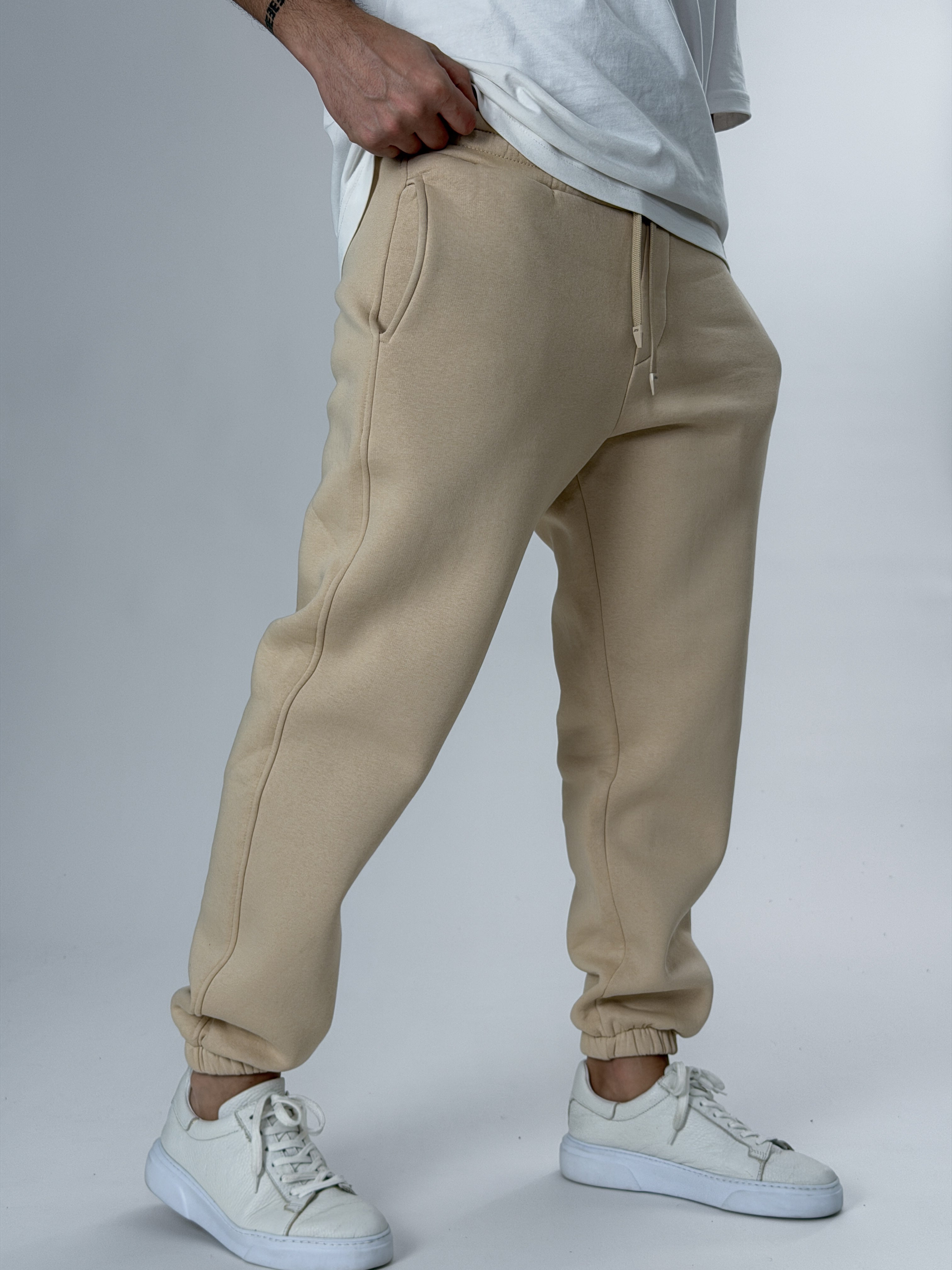 Şardonlu Bej Erkek Jogger Eşofman COC2549