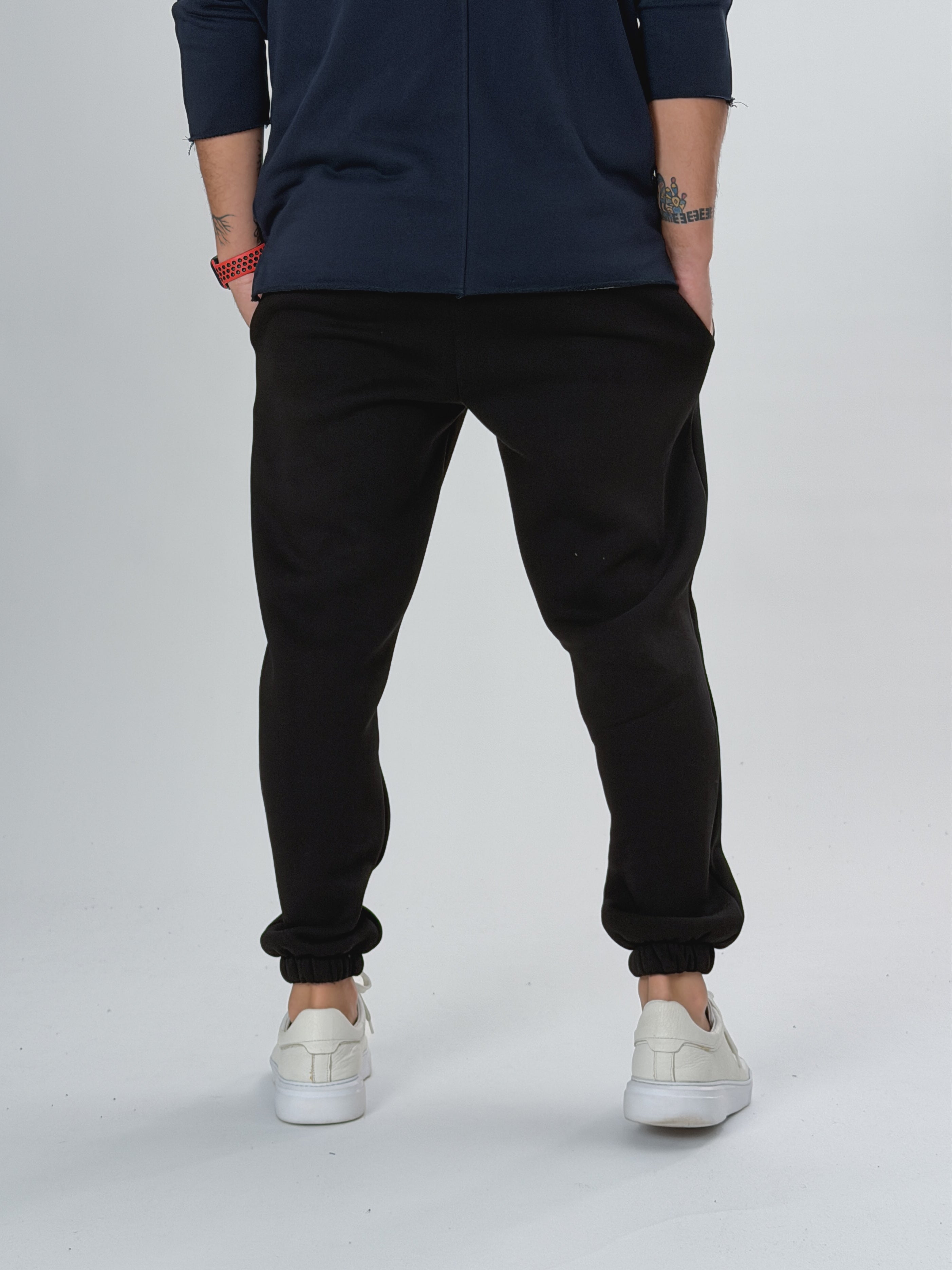 Şardonlu Siyah Erkek Jogger Eşofman COC2556