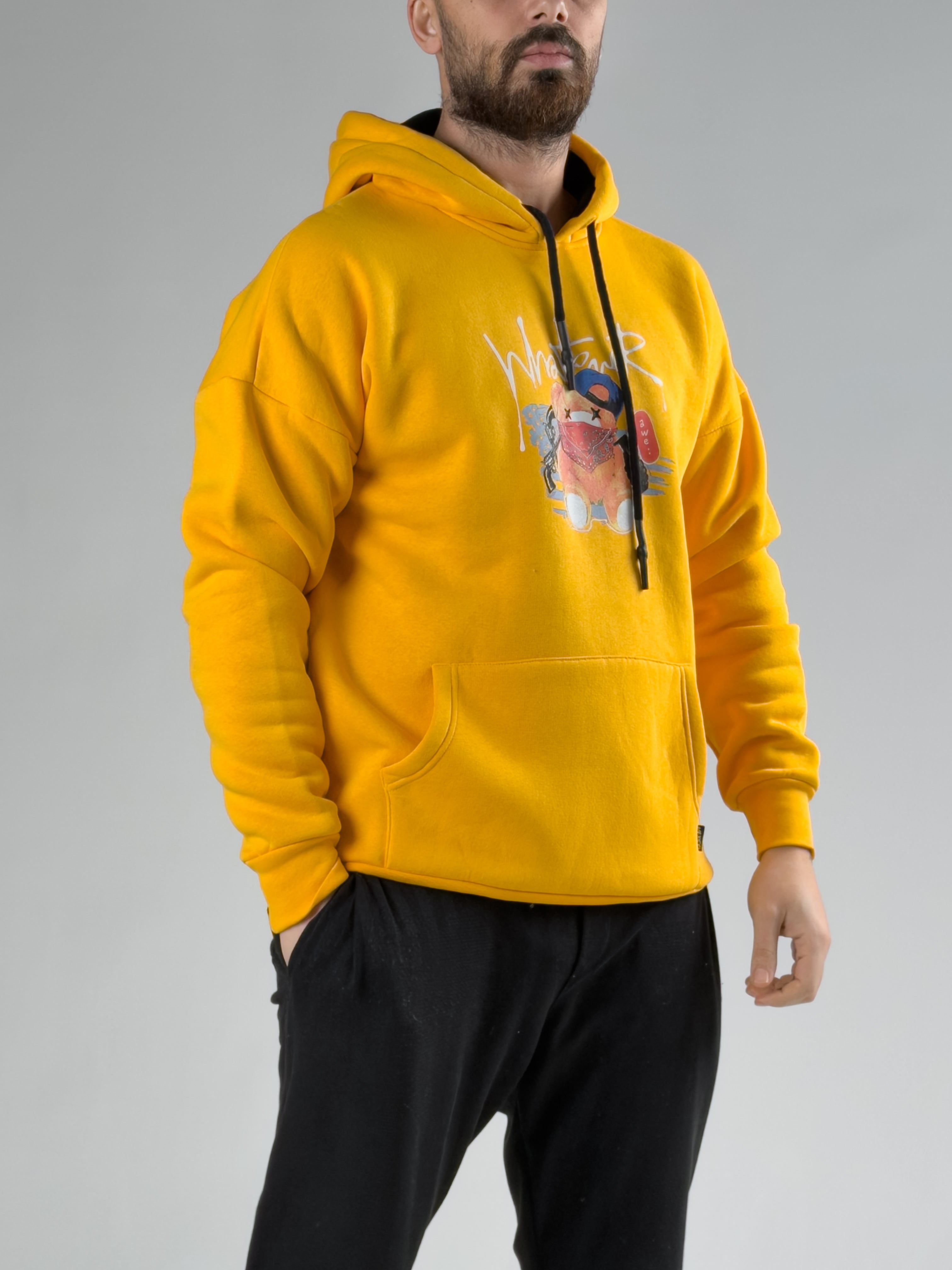 Sarı Şardonlu Whatever Erkek Sweat COCK0058