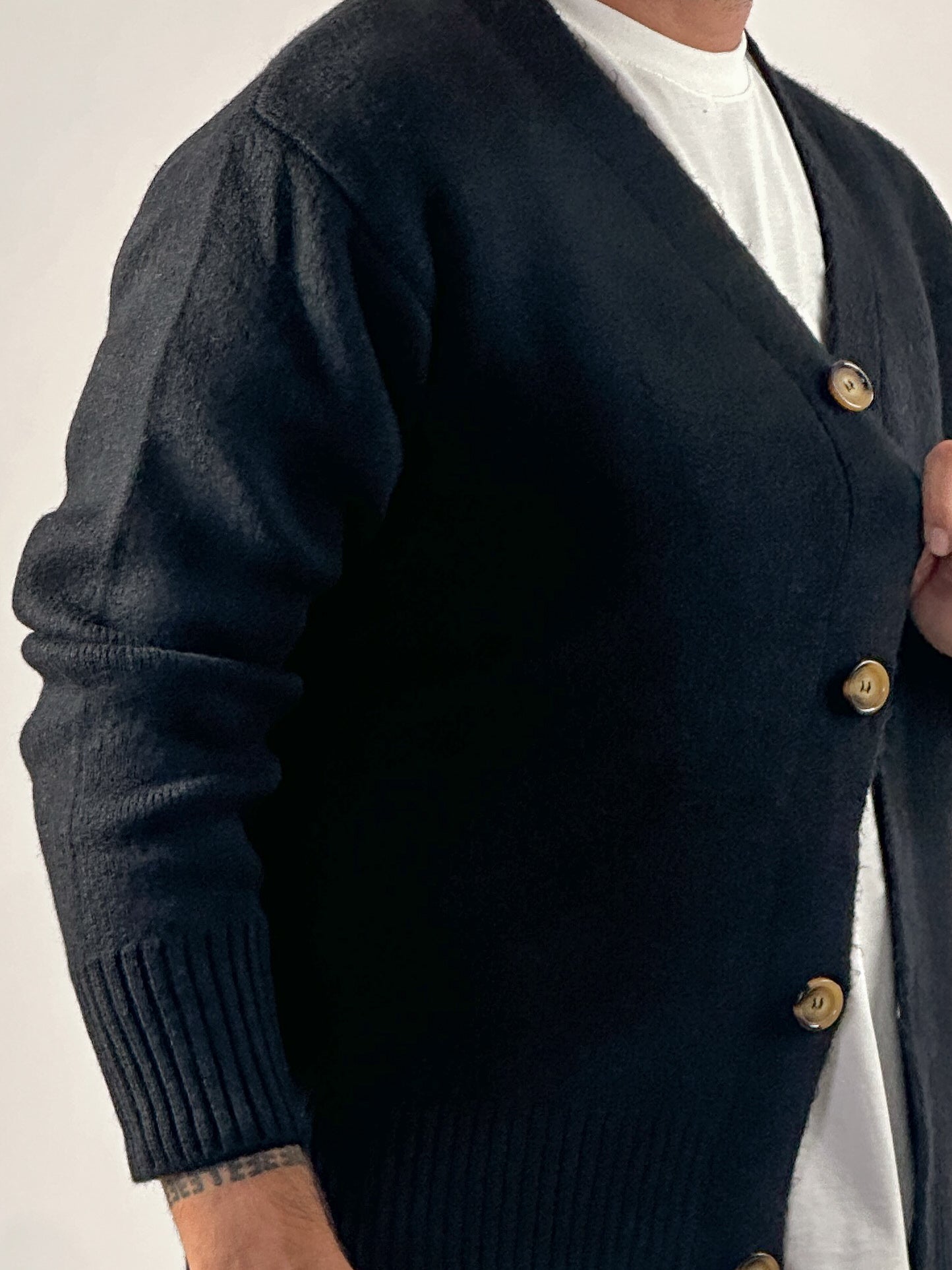 Siyah Erkek Triko Hırka COC1045