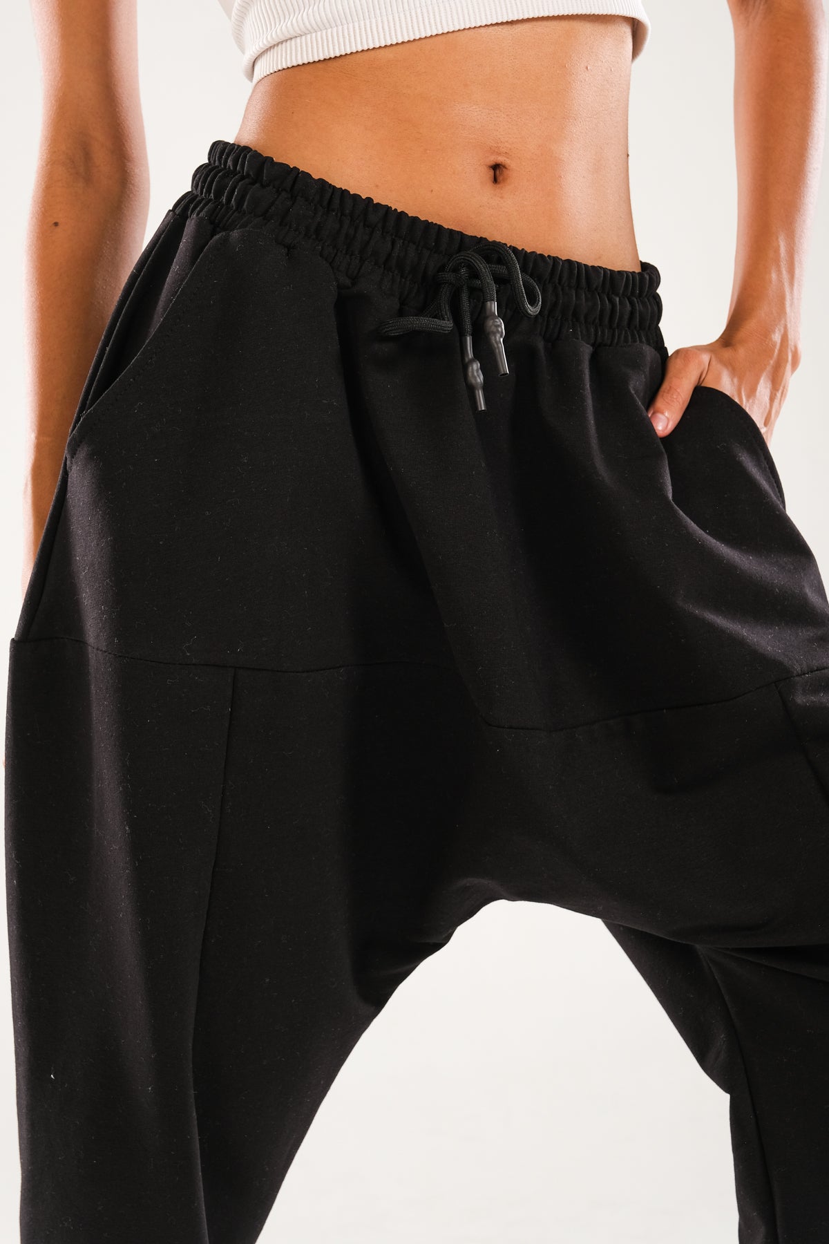 Siyah Harem Jogger Pantolon COC1143