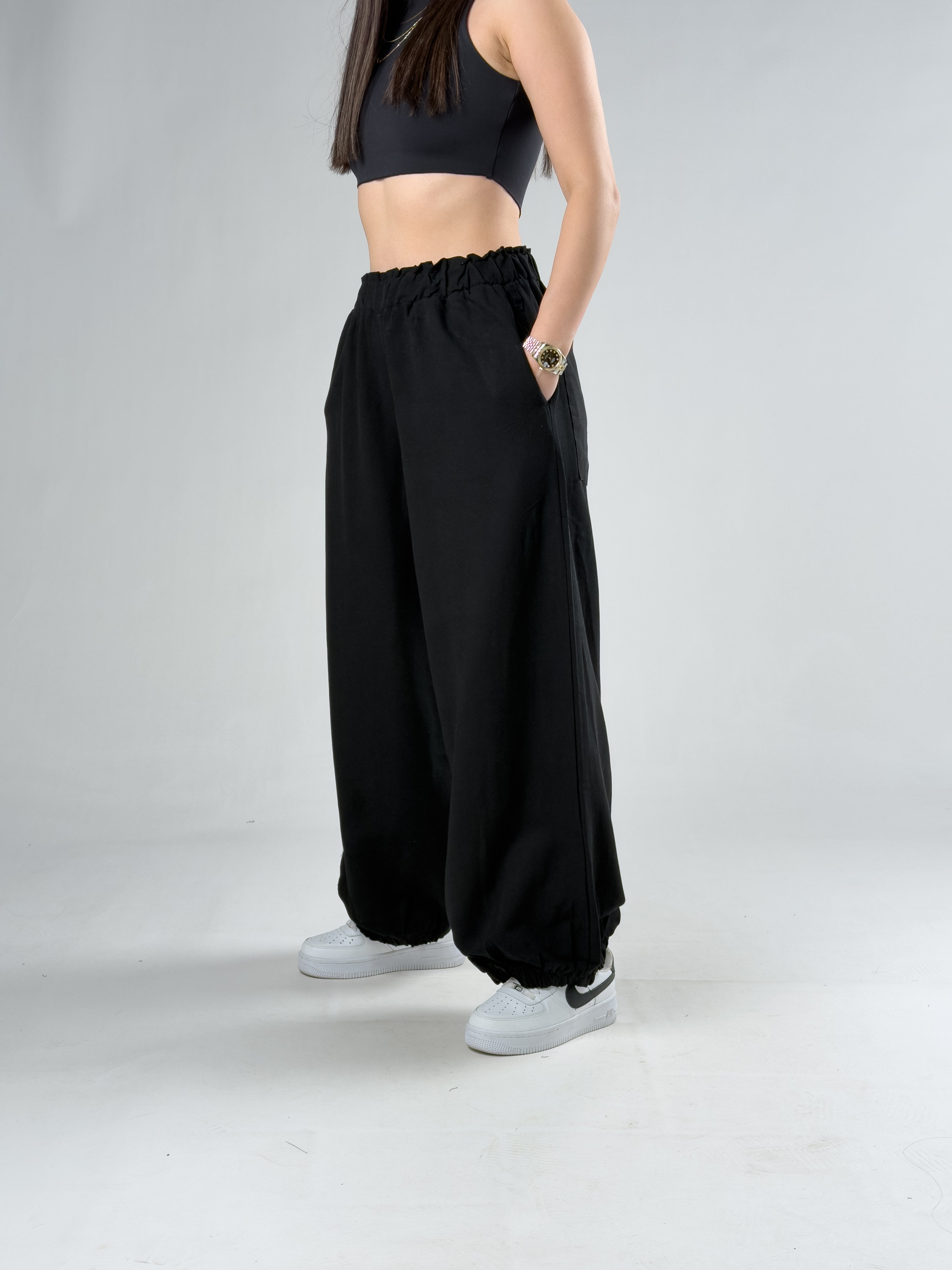 Siyah Kadın Oversize Pantolon COC3104