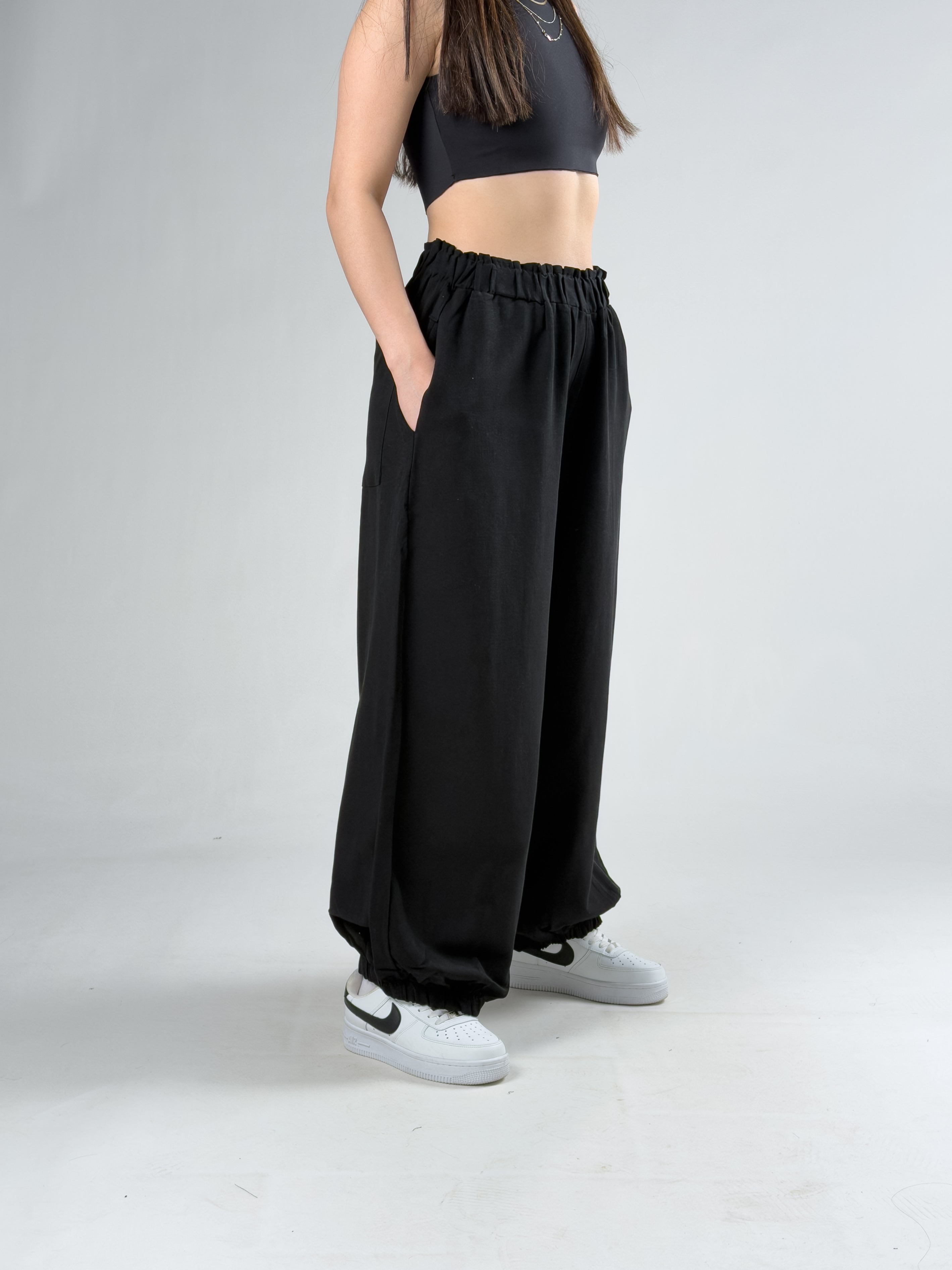 Siyah Kadın Oversize Pantolon COC3104